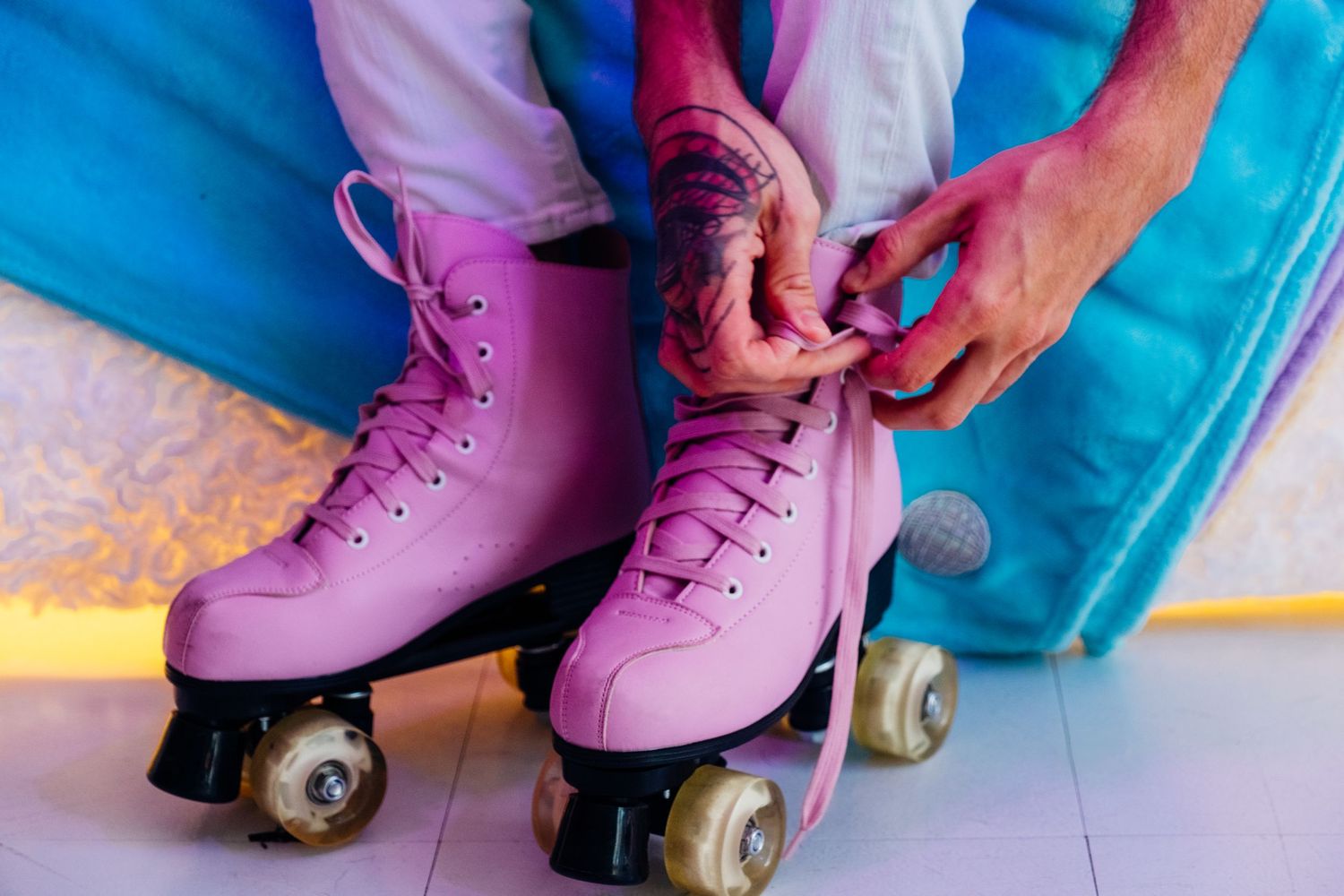 Creative solopreneur custom stock photo of roller skates hobby. Taken by SF professional personal branding photographer Jenn Chen.