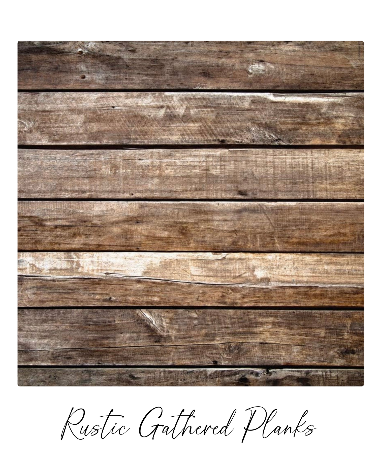 Rustic weathered brown wooden planks with natural grain patterns and distressed textures create a vintage backdrop.