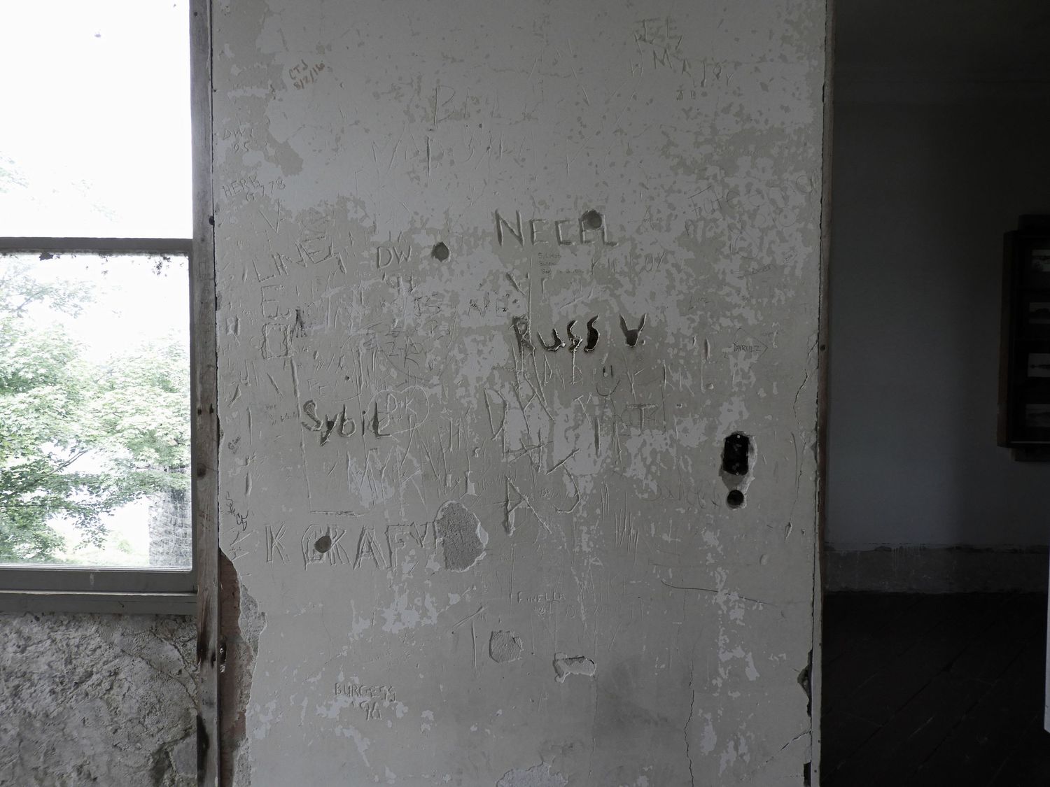 The writings on the walls at Boldt Castle in the Thousands Islands Region in Upstate New York