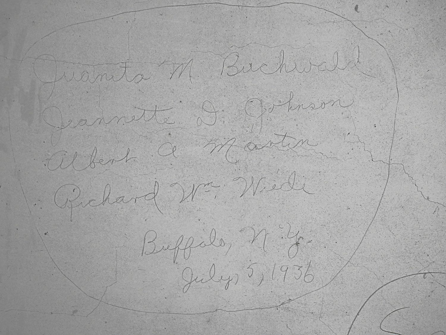 The writings on the walls at Boldt Castle in the Thousands Islands Region in Upstate New York