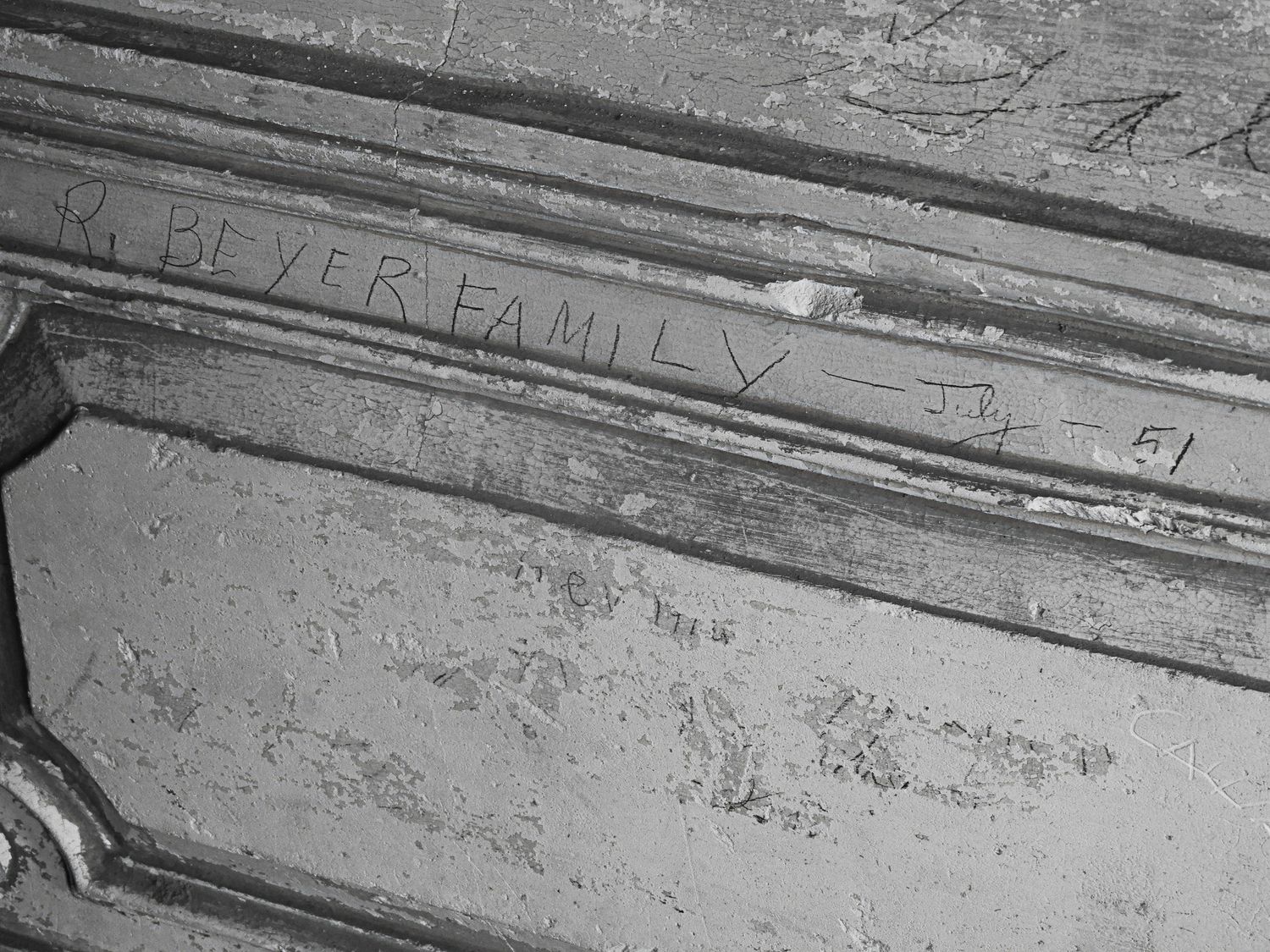 The writings on the walls at Boldt Castle in the Thousands Islands Region in Upstate New York