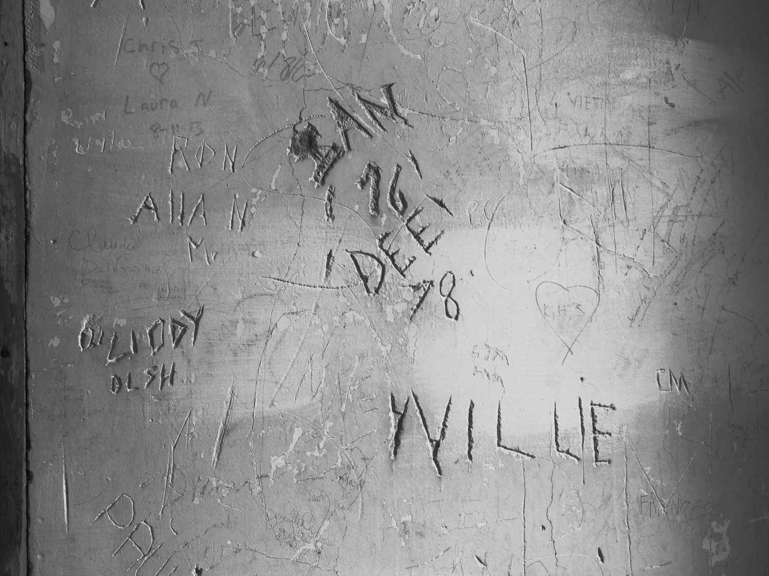 The writings on the walls at Boldt Castle in the Thousands Islands Region in Upstate New York