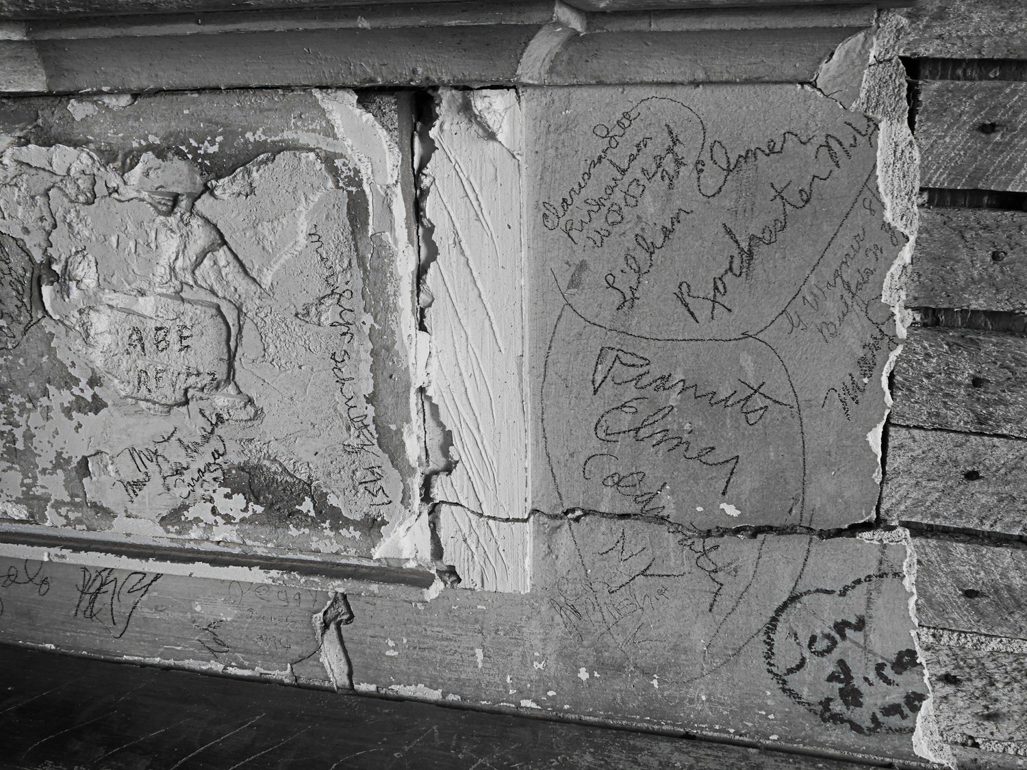 The writings on the walls at Boldt Castle in the Thousands Islands Region in Upstate New York