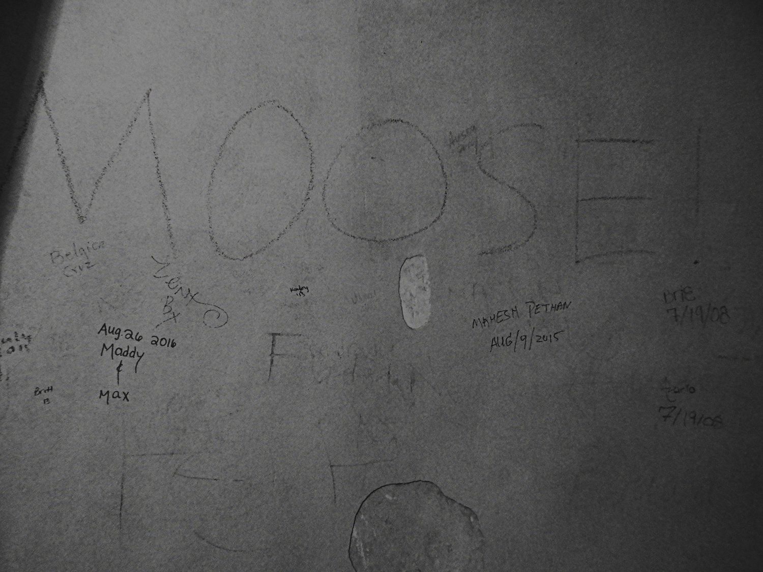 The writings on the walls at Boldt Castle in the Thousands Islands Region in Upstate New York