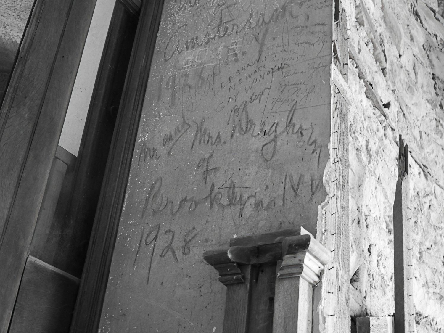 The writings on the walls at Boldt Castle in the Thousands Islands Region in Upstate New York