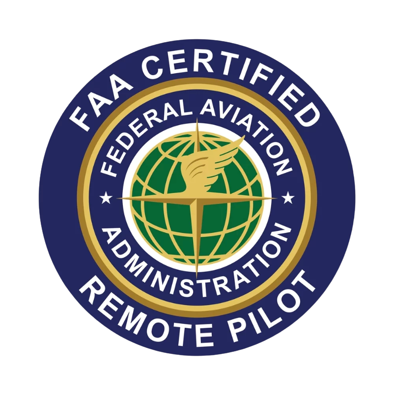 Collection of FAA certified pilot badges and emblems in blue and gold.
