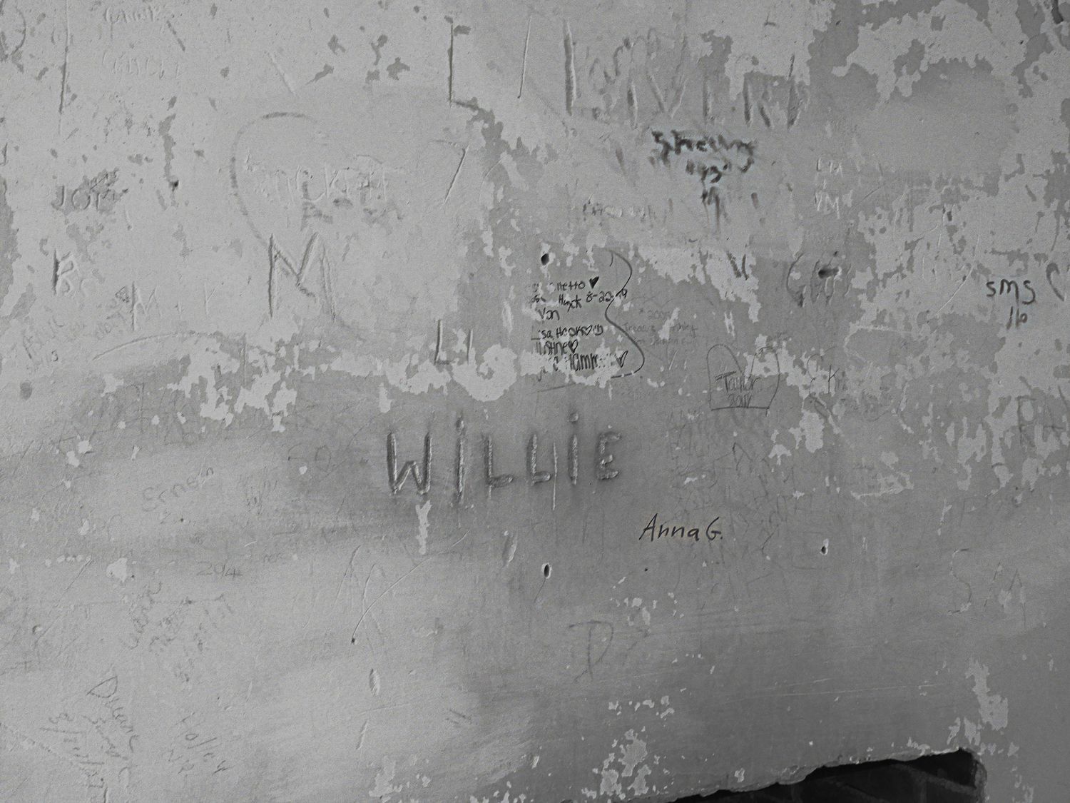 The writings on the walls at Boldt Castle in the Thousands Islands Region in Upstate New York
