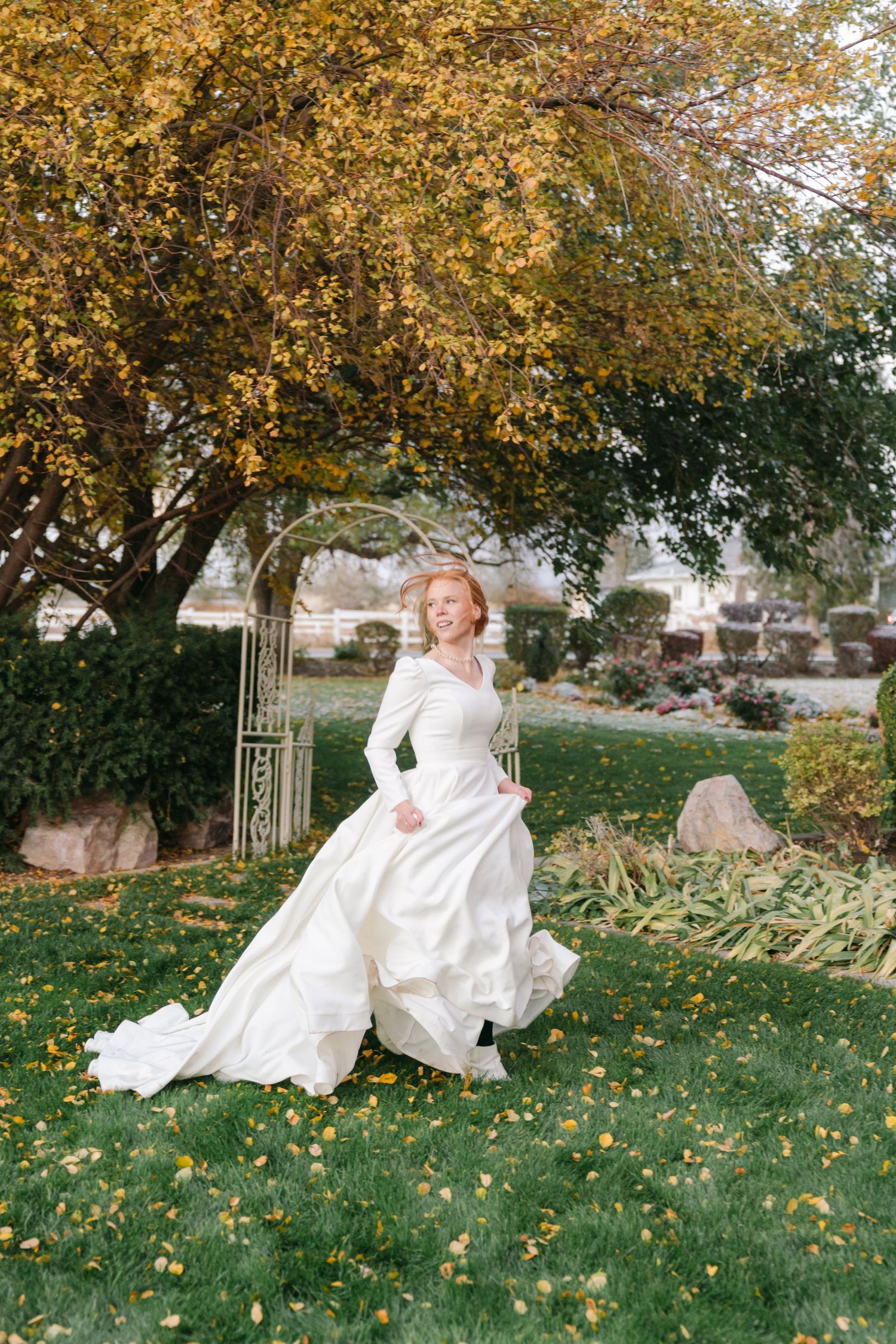 A beautiful bride at The Caledonia, Utah, captured in timeless, natural light, showcasing elegance and heartfelt wedding moments.