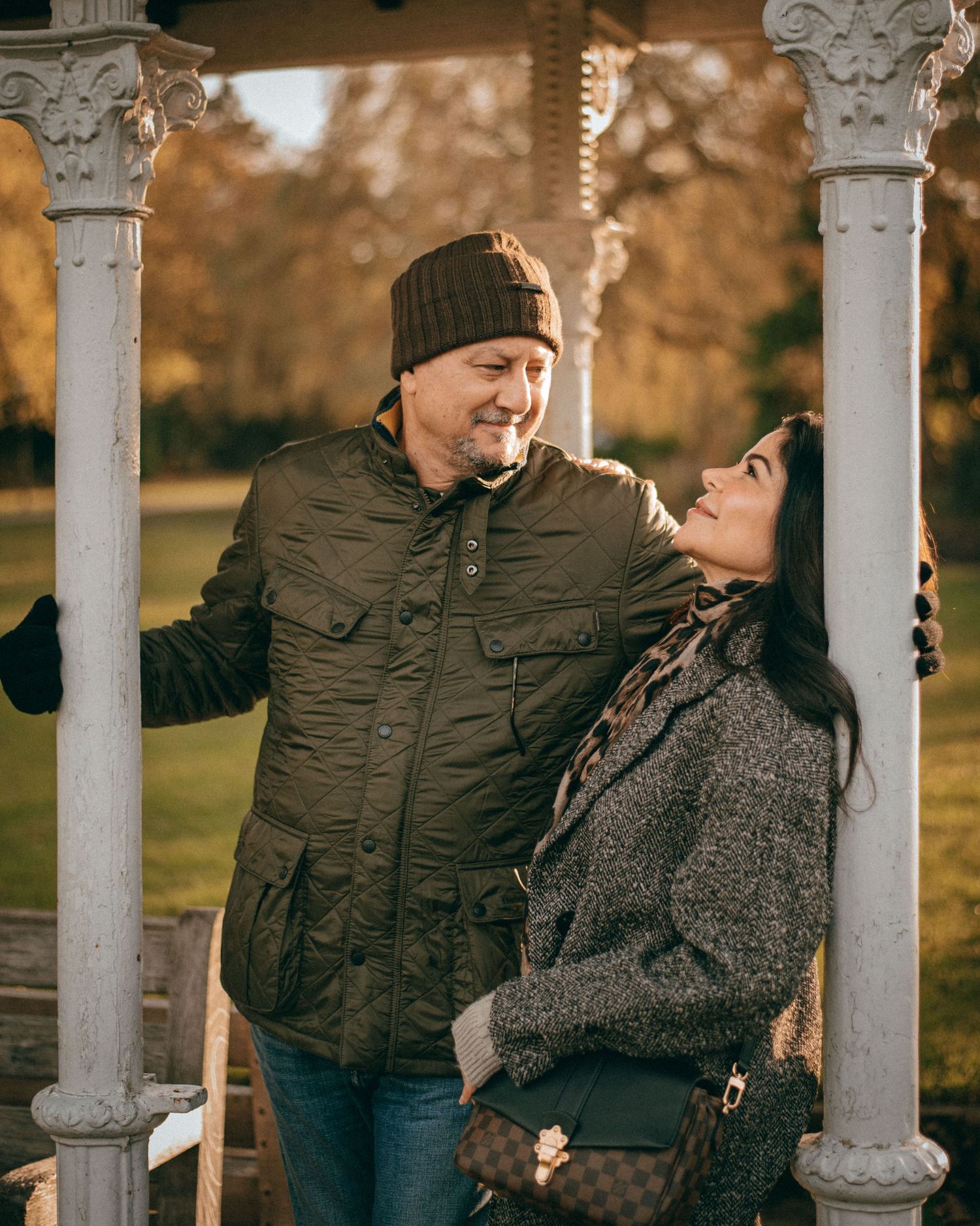 Couple smiling together