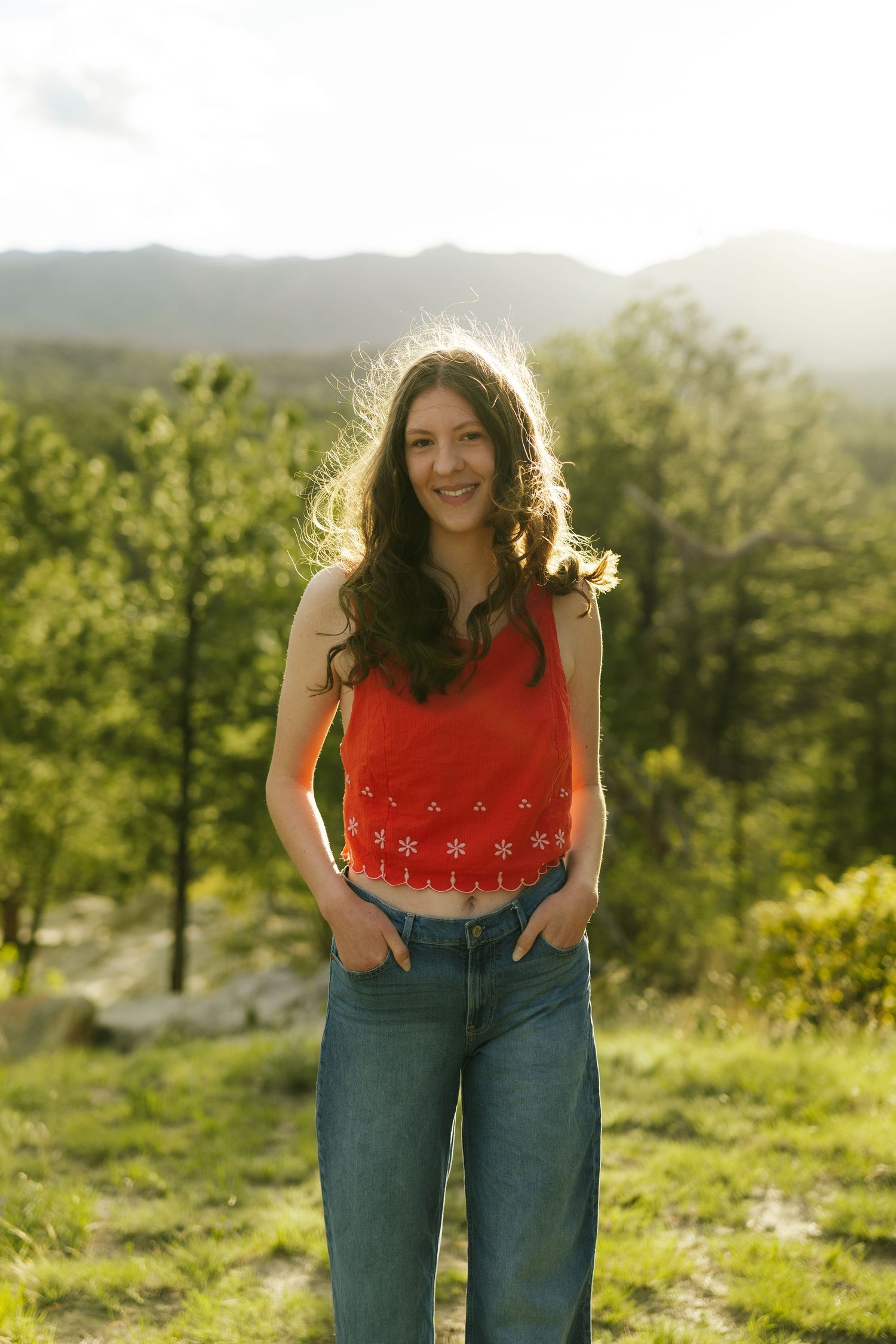 girl posing for creative senior photos