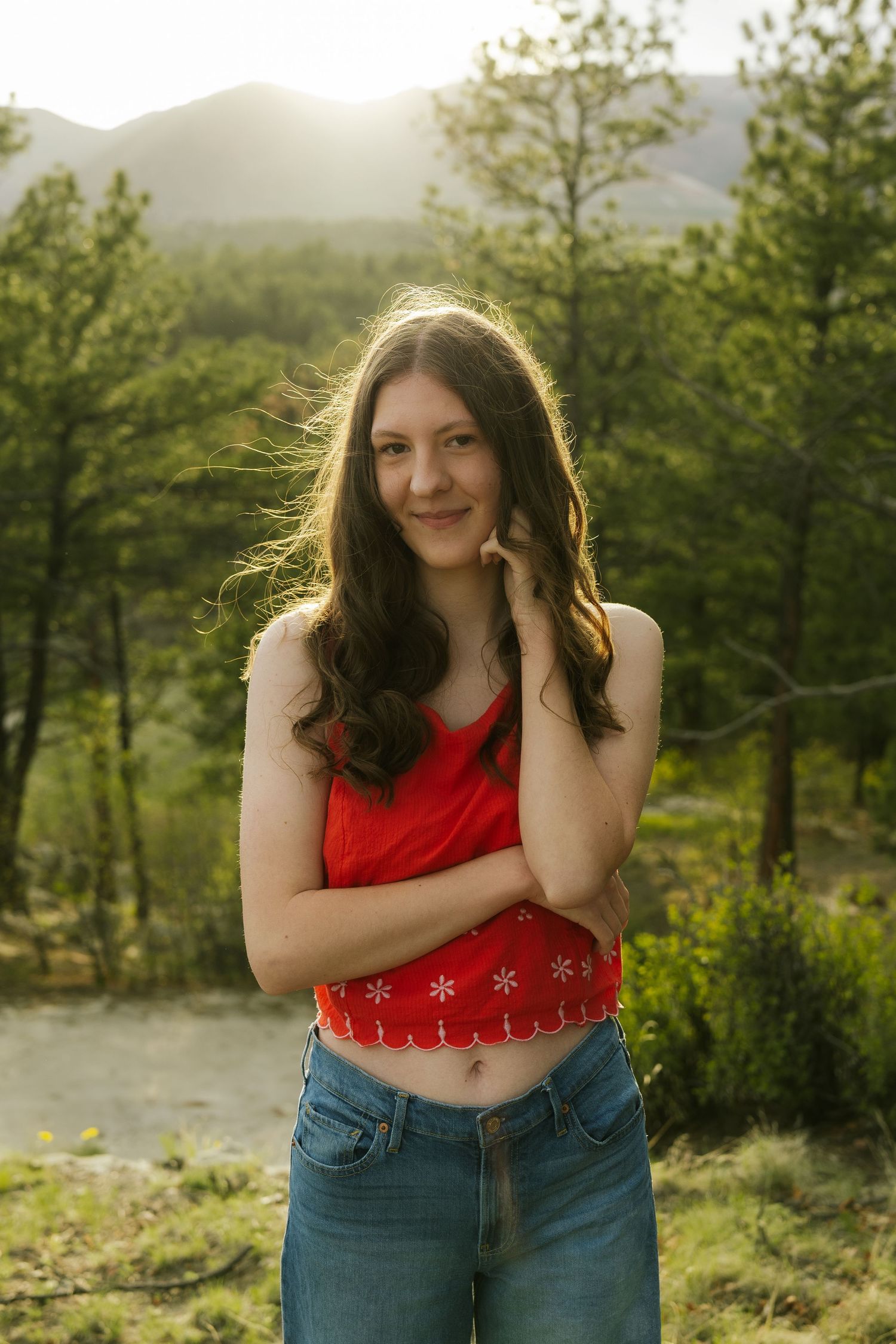 girl posing for creative senior photos