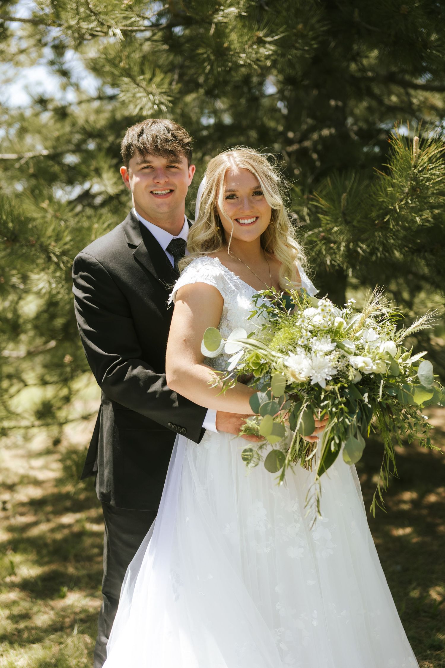 bride and groom portraits