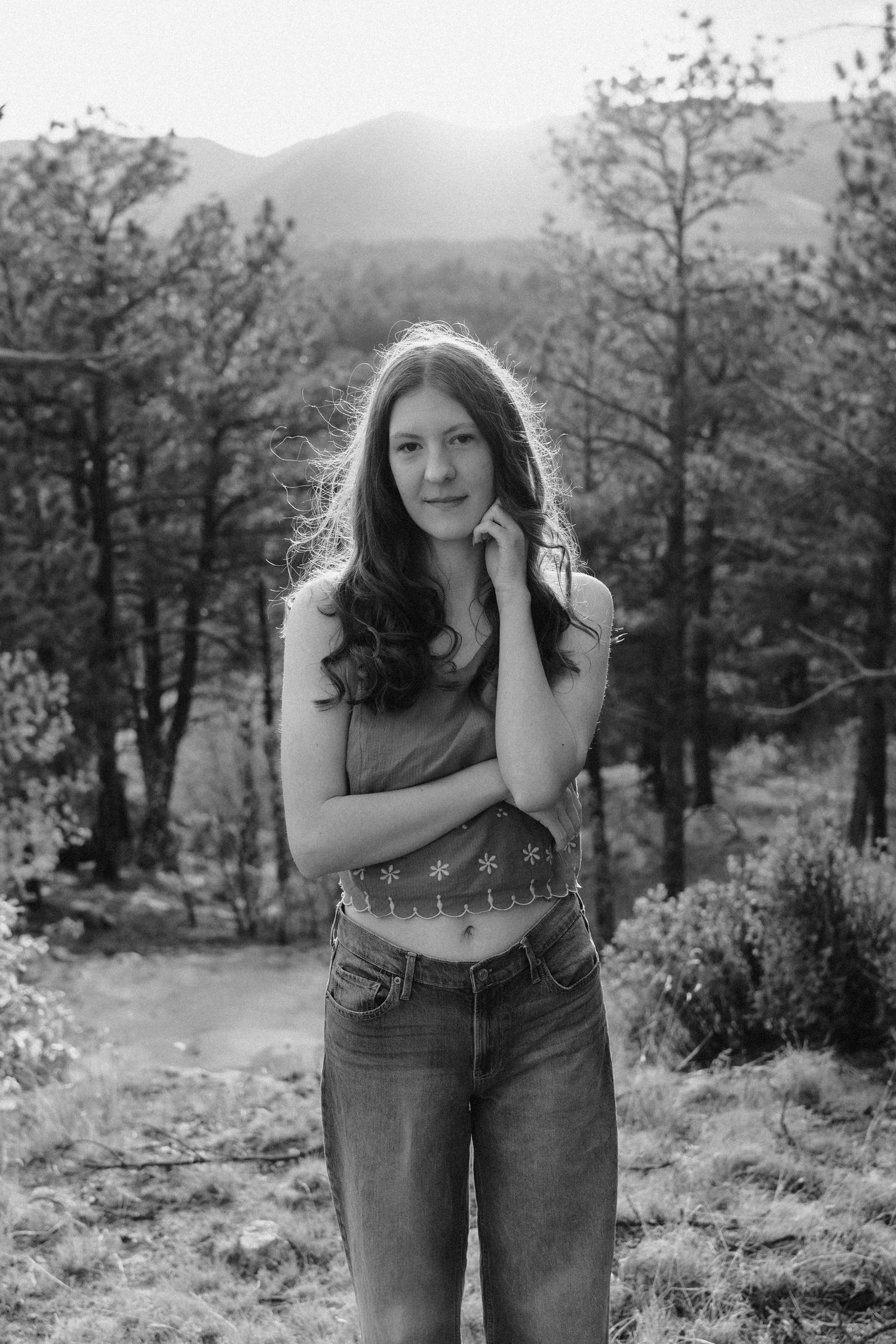 girl posing for creative senior photos