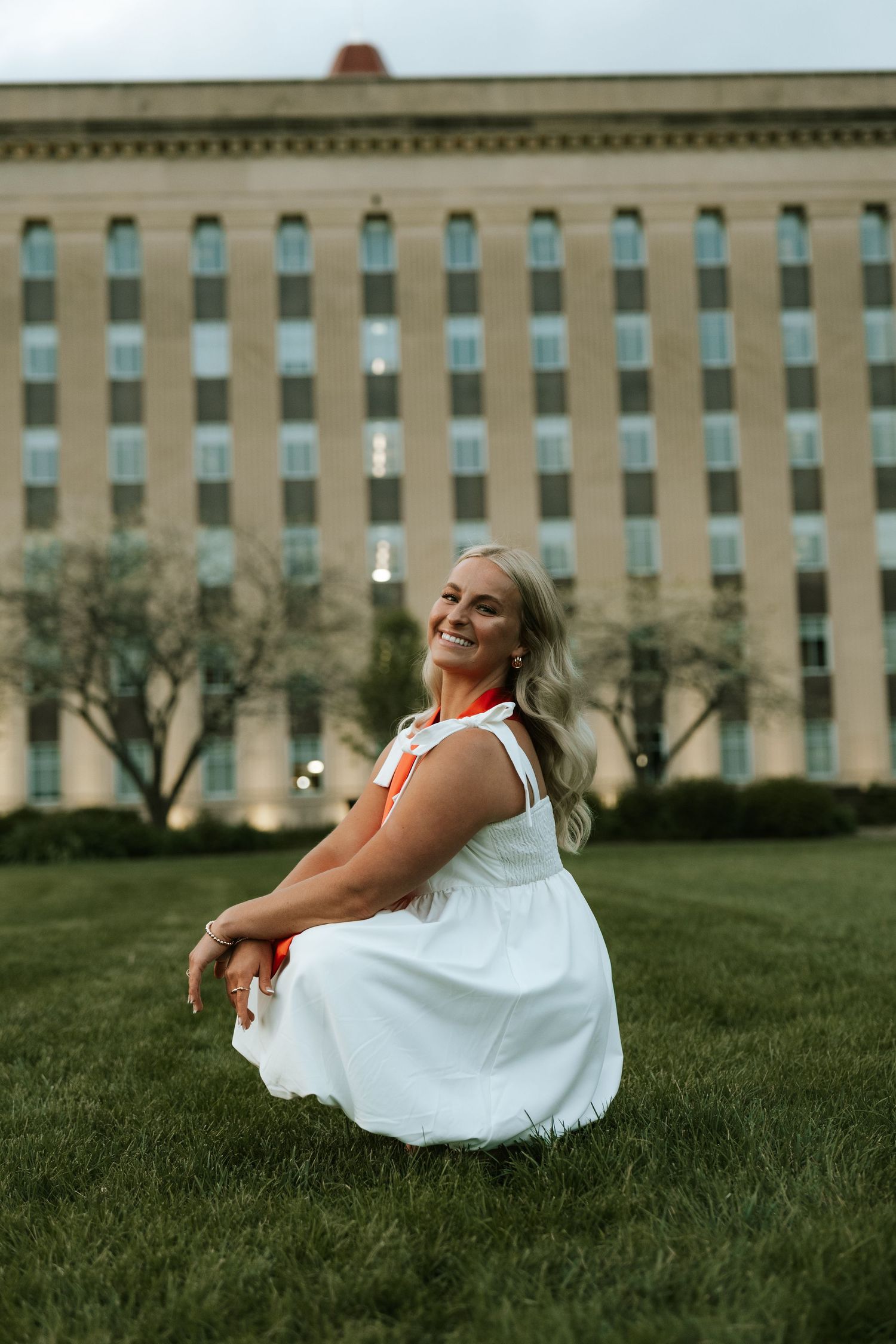 girl posing for grad photos