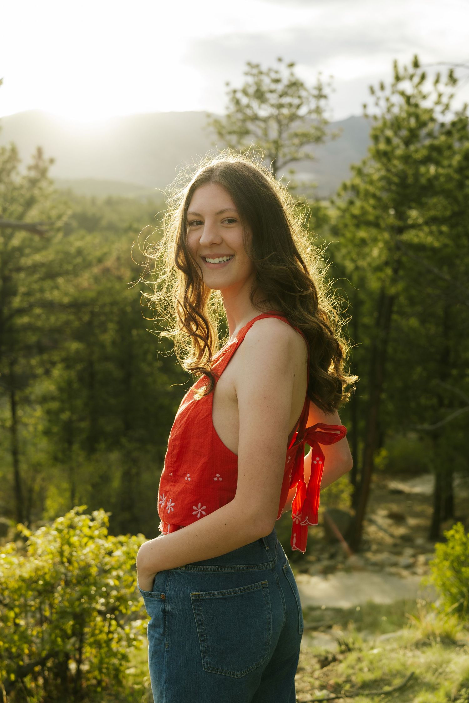 girl posing for creative senior photos