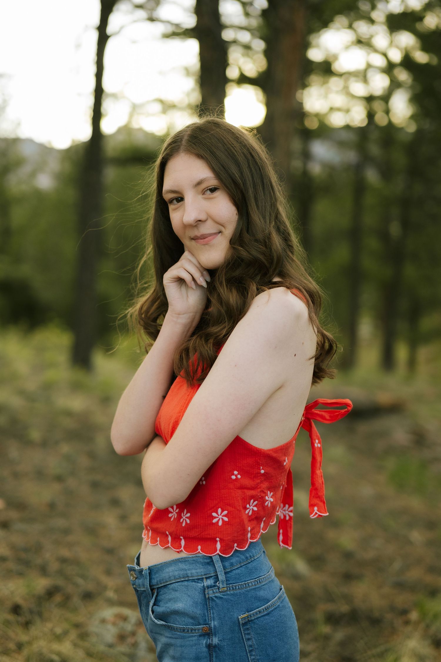 girl posing for creative senior photos