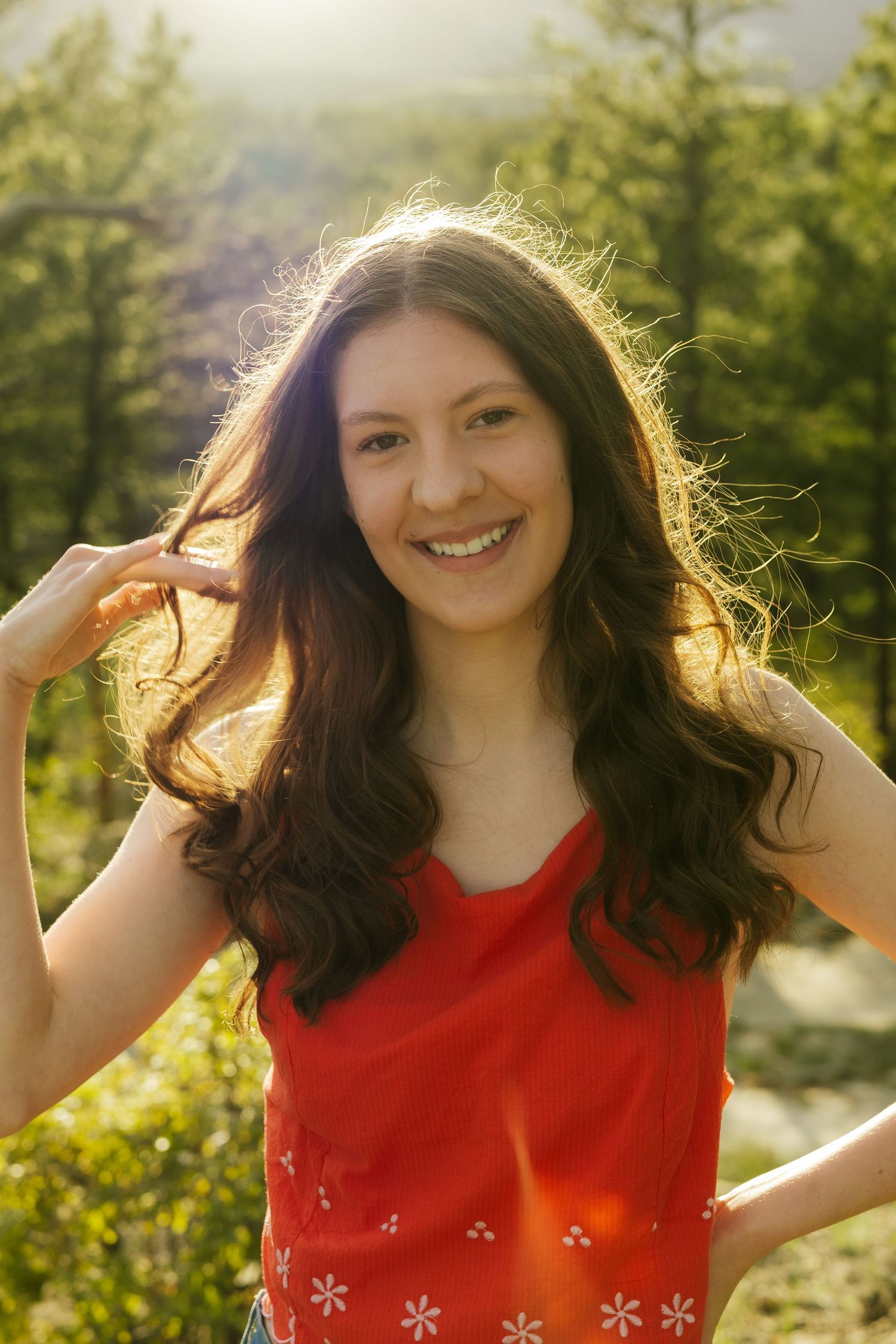 girl posing for creative senior photos