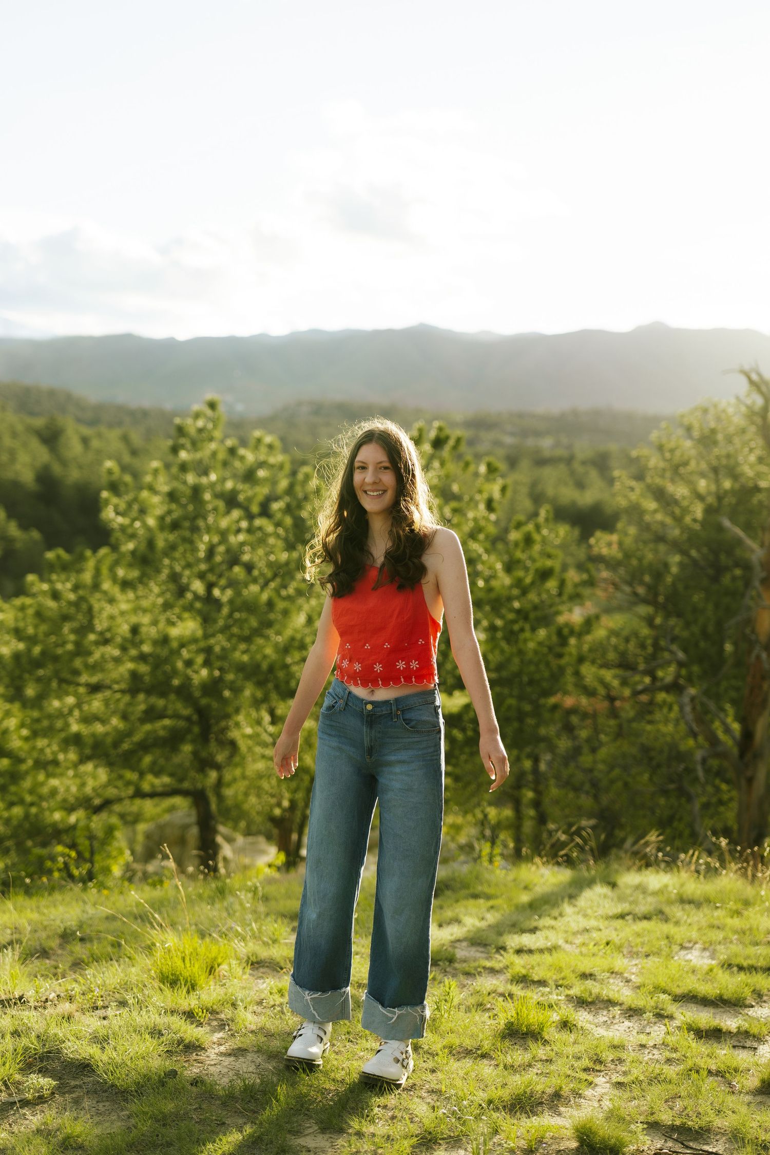 girl posing for creative senior photos