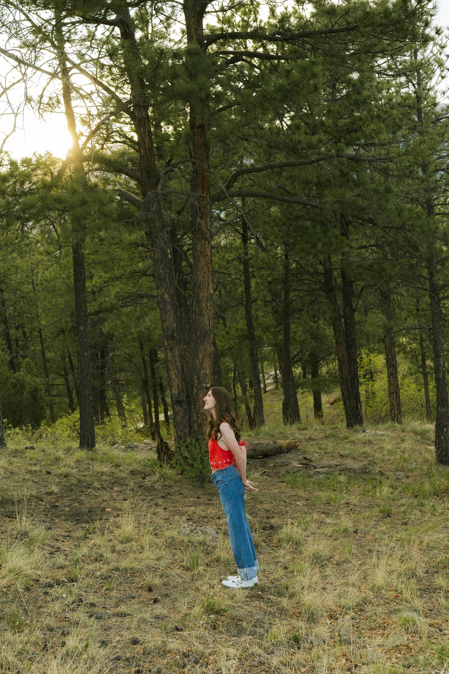 girl posing for creative senior photos