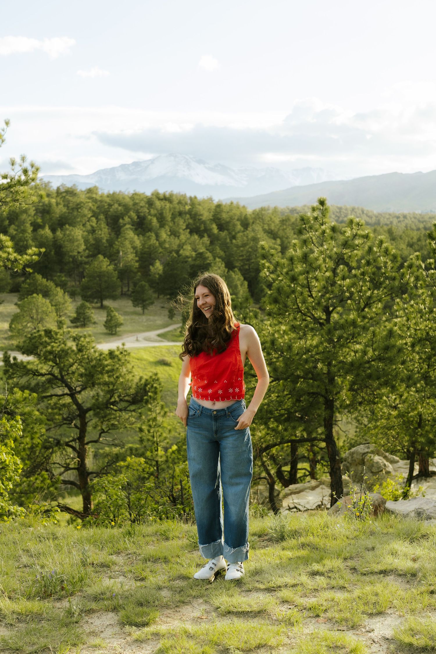 girl posing for creative senior photos