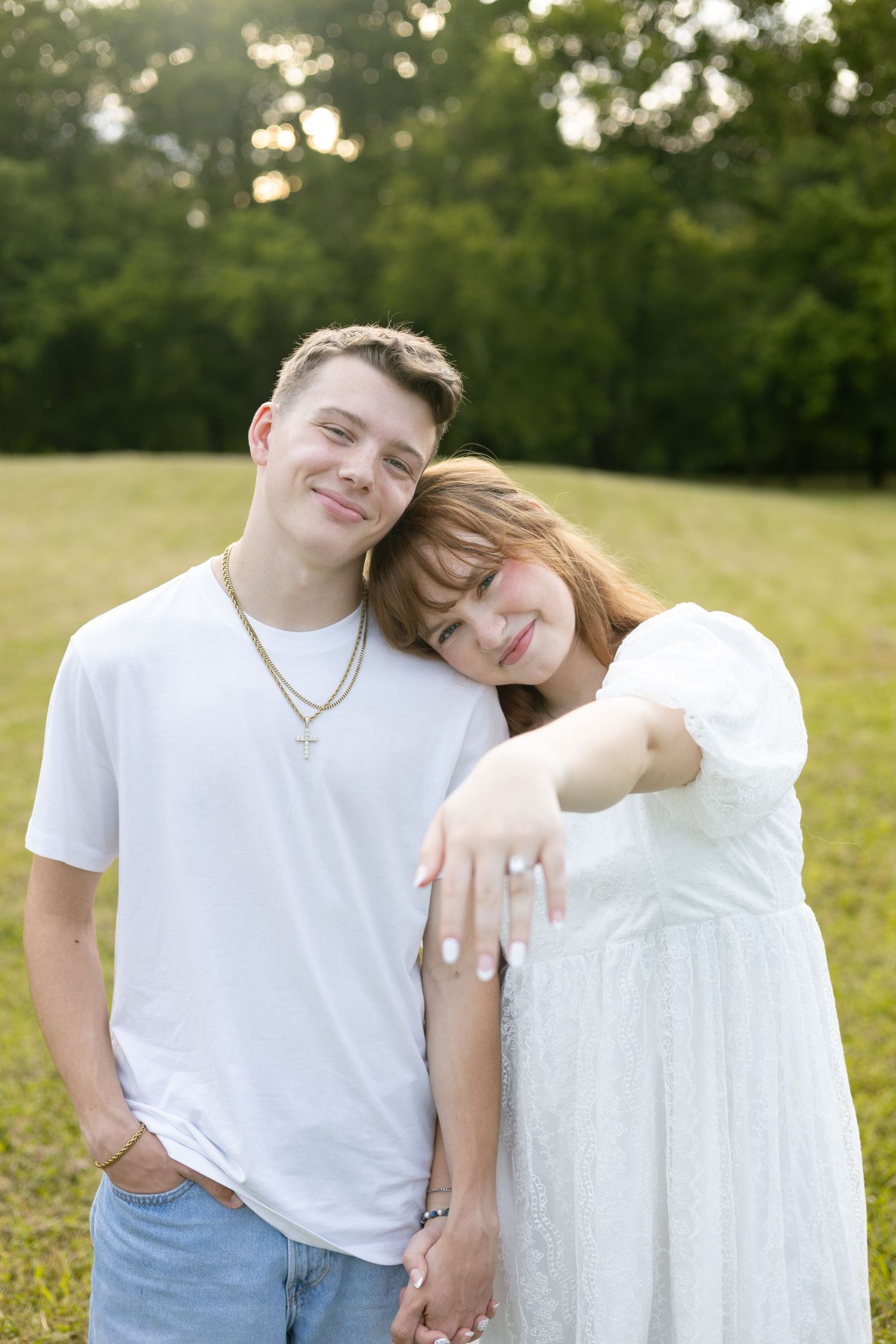 Golden hour engagement session