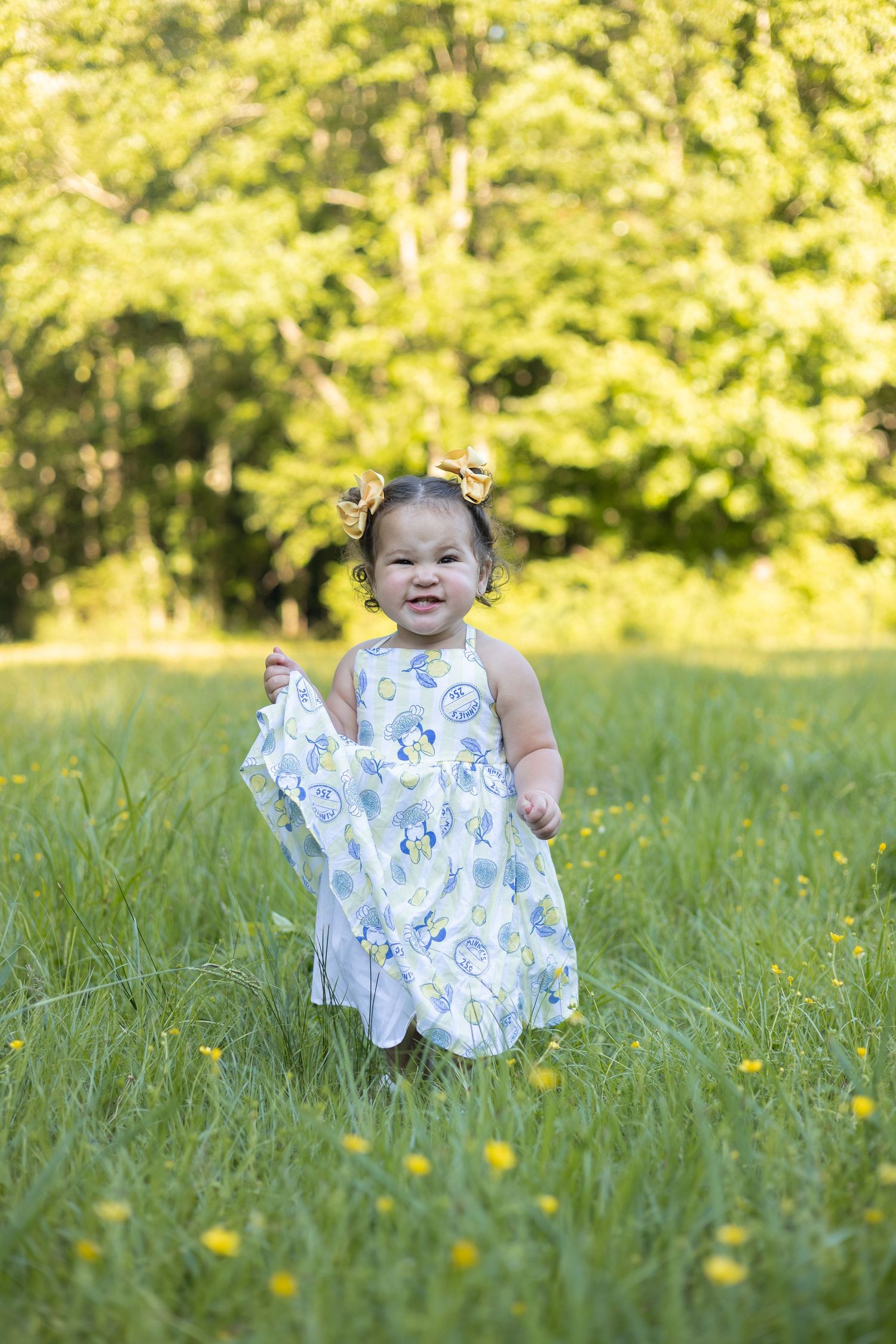 Little girl walking through a wildflower field, Huntsville Alabama family photographer