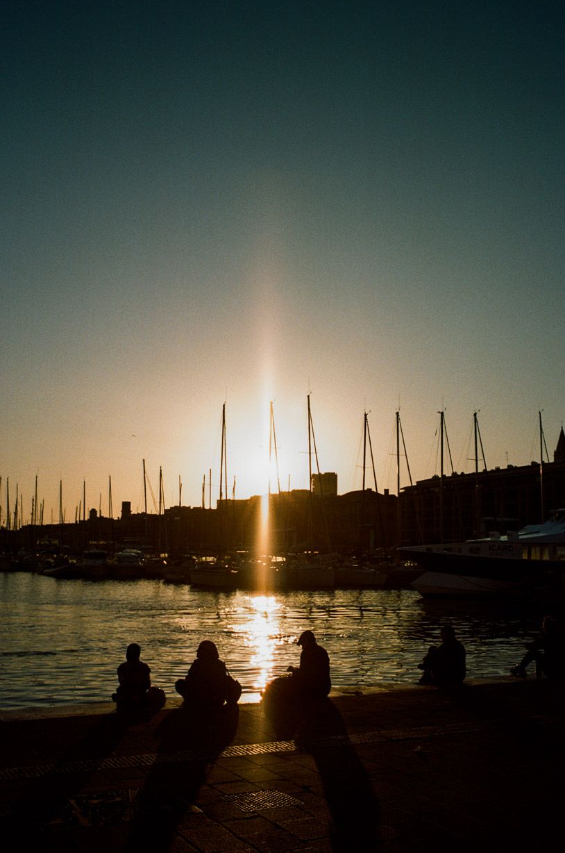 Photographie argentique coucher de soleil port — Cyril Cornet CYRBOX Leica