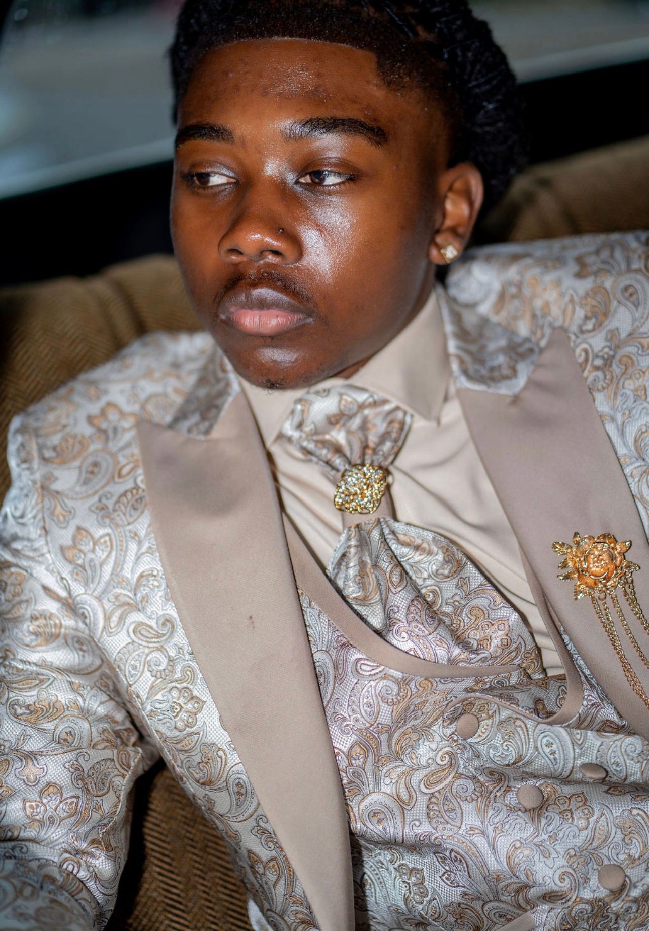Atlanta portrait photoshoot in Columbia featuring elegant tan suit – Vera-Lane’s Photography & Media