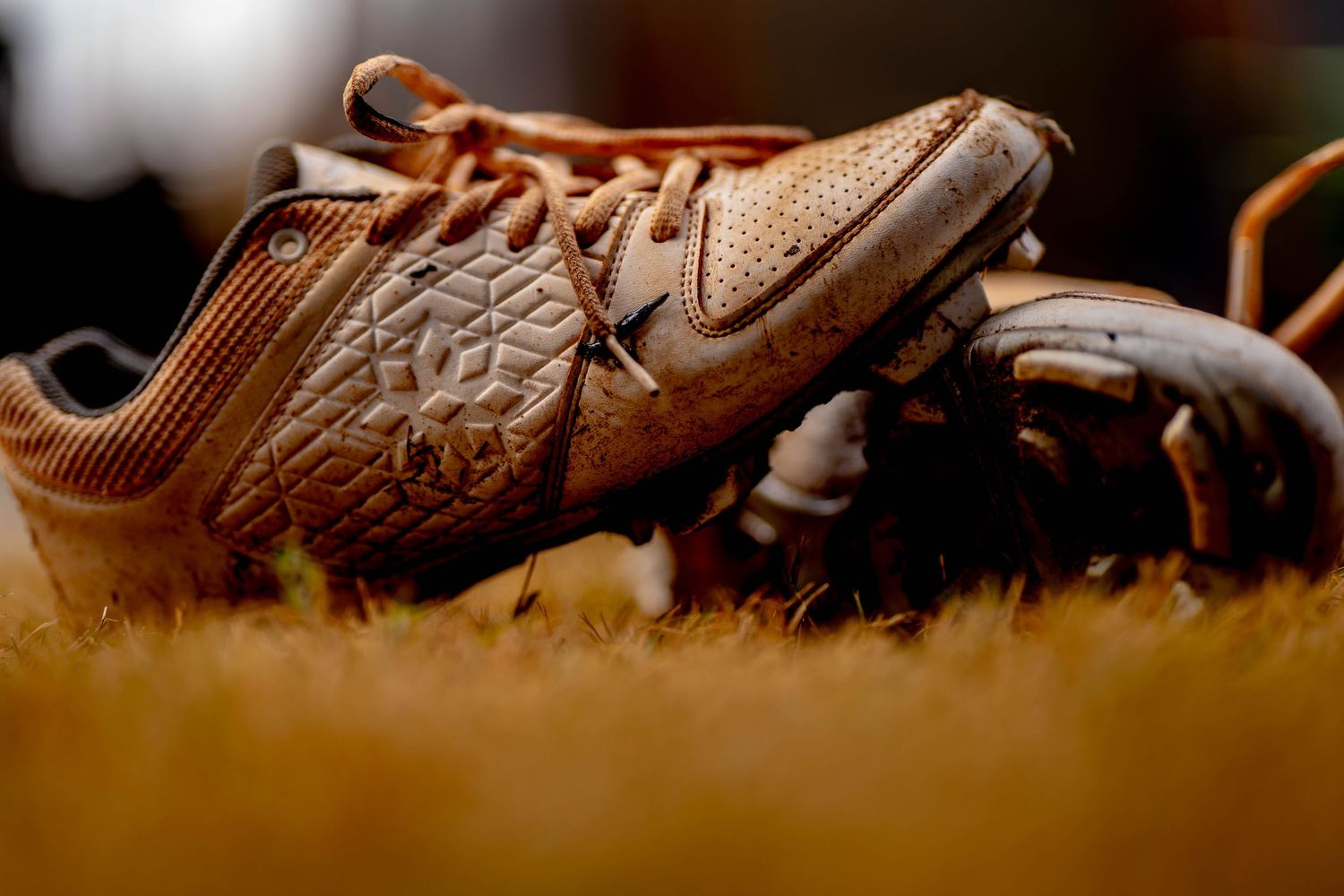 Youth softball cleats on the field before game action in North Georgia