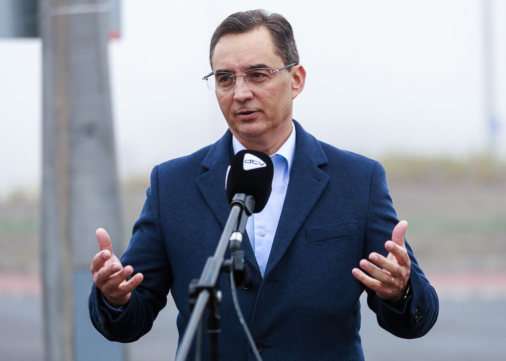 Papp László polgármester a Mandolás utcai fejlesztés átadóján.