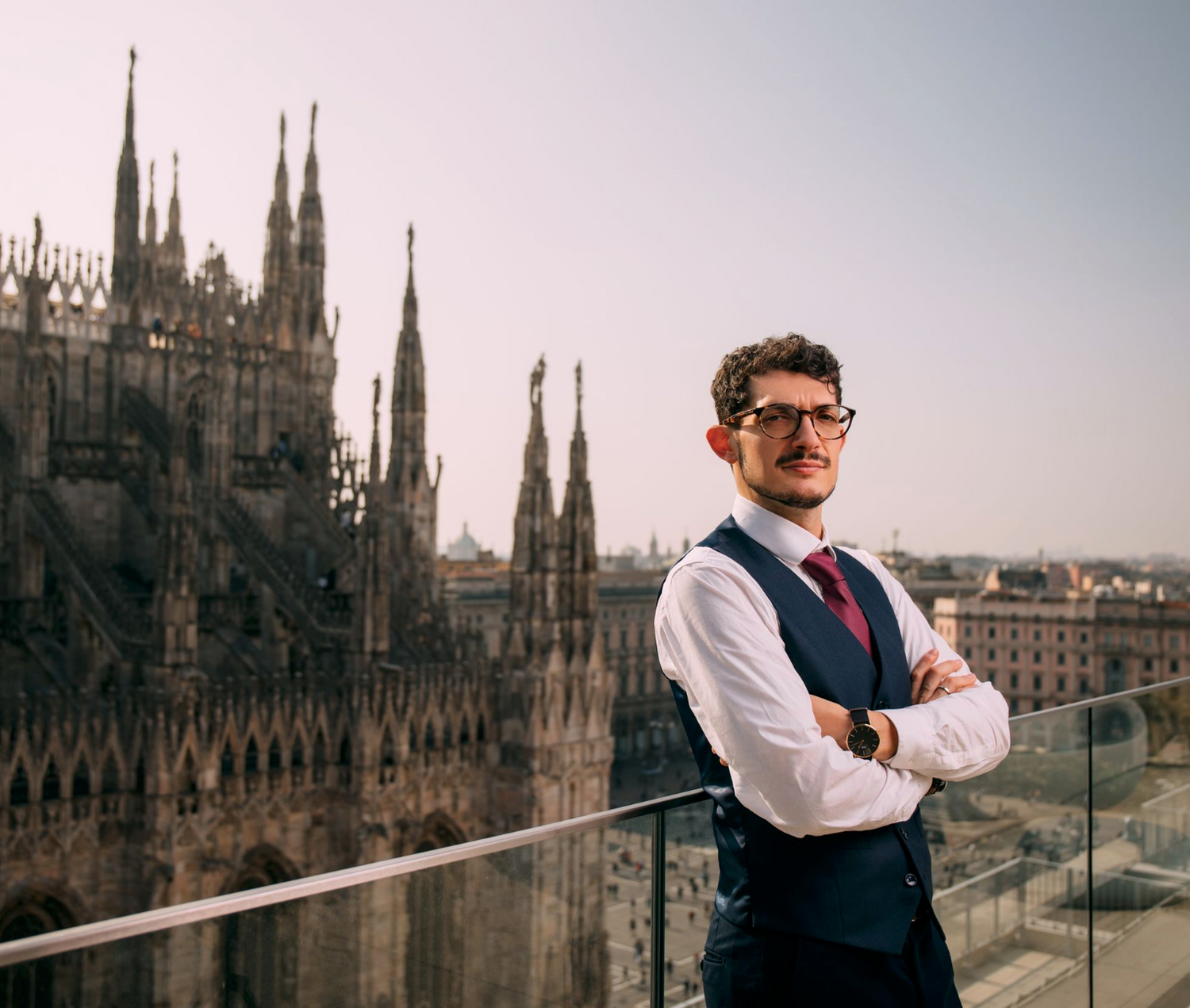 Professional corporate portrait in Duomo di Milano