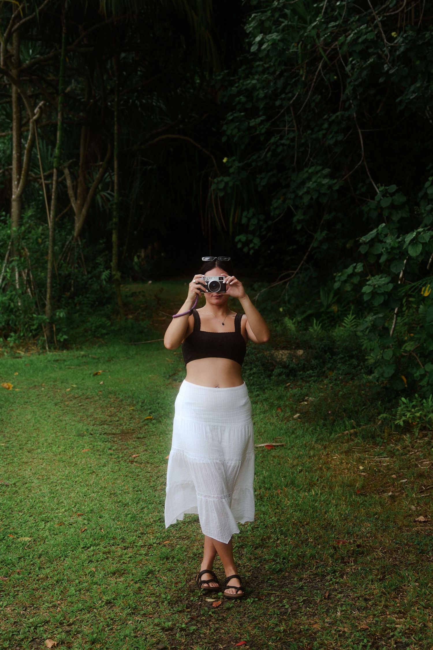 Girl in a Hawaii Botanical Garden
