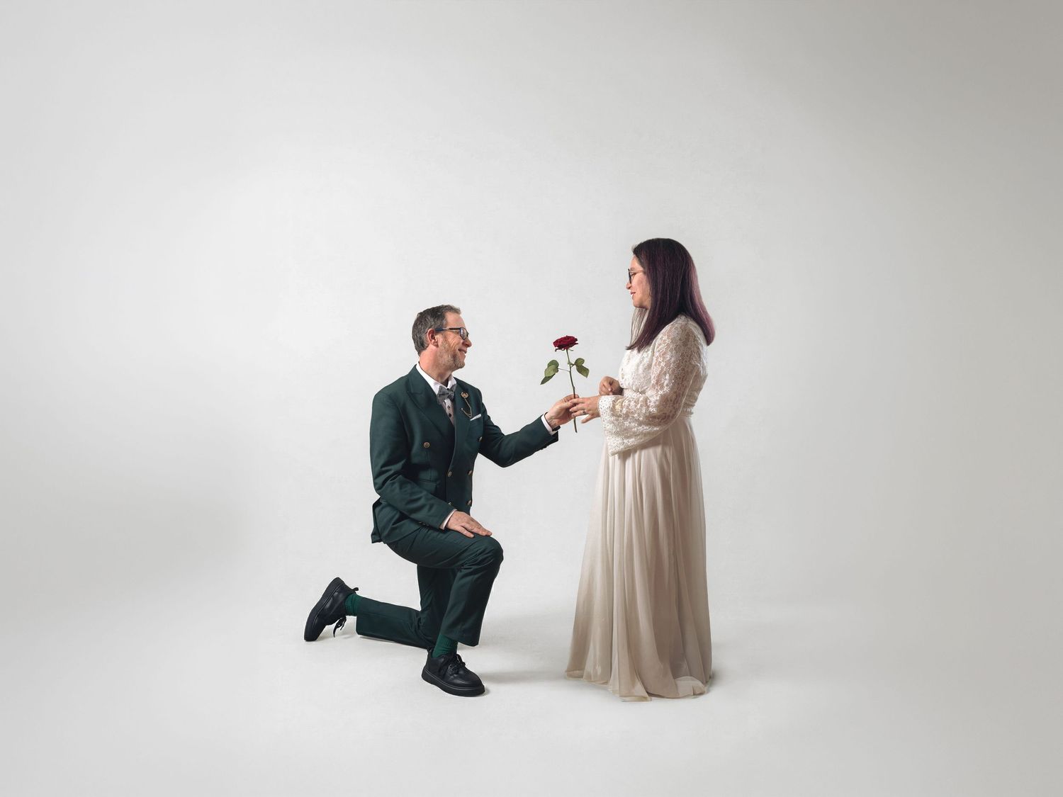 Photographie de mariage créative en studio