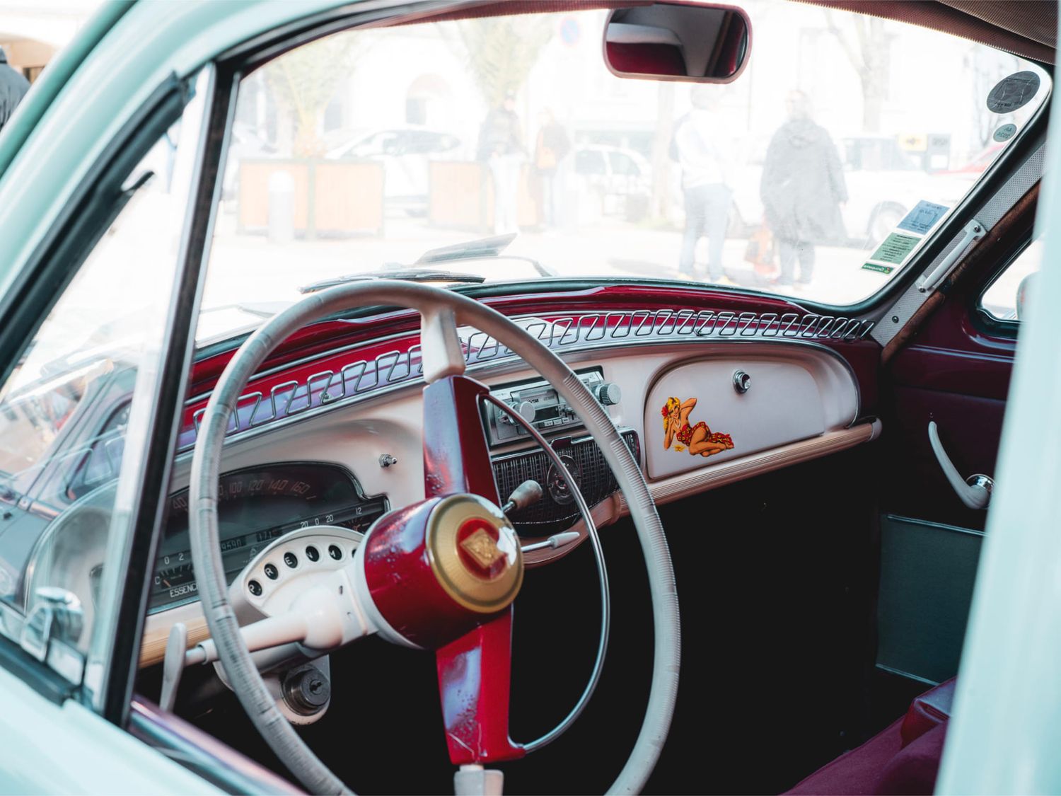 Photographie gros plan intérieur vintage car