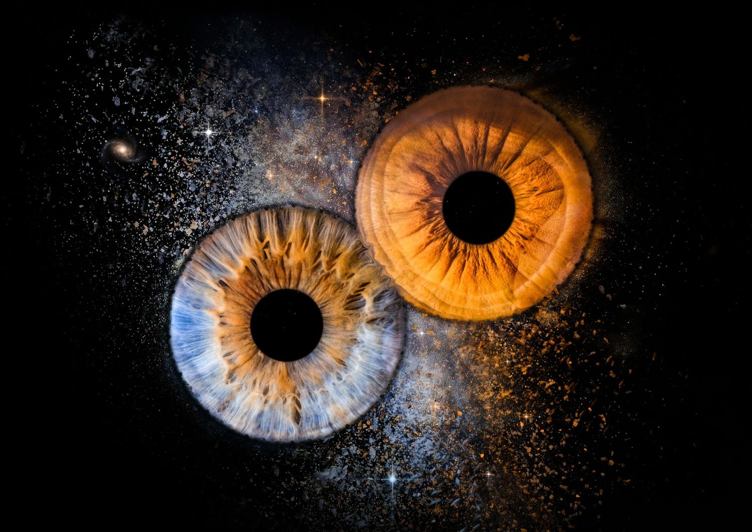 Photographie iris galaxie