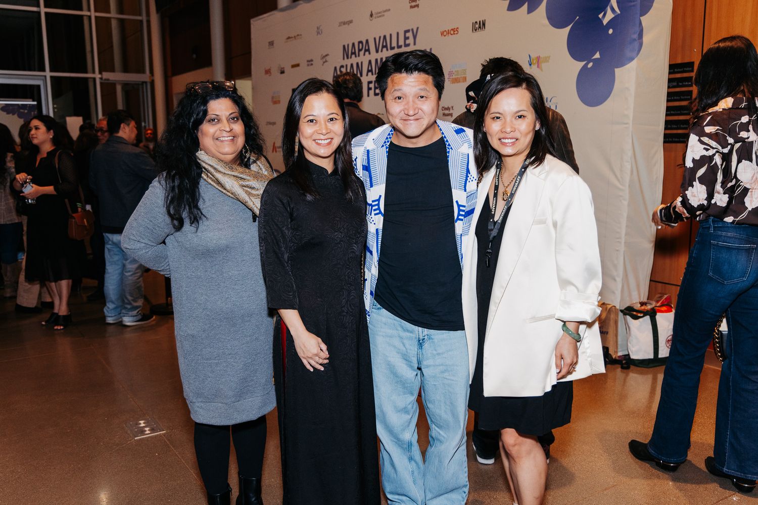A group poses together at the Napa Valley Asian American Film Festival.
