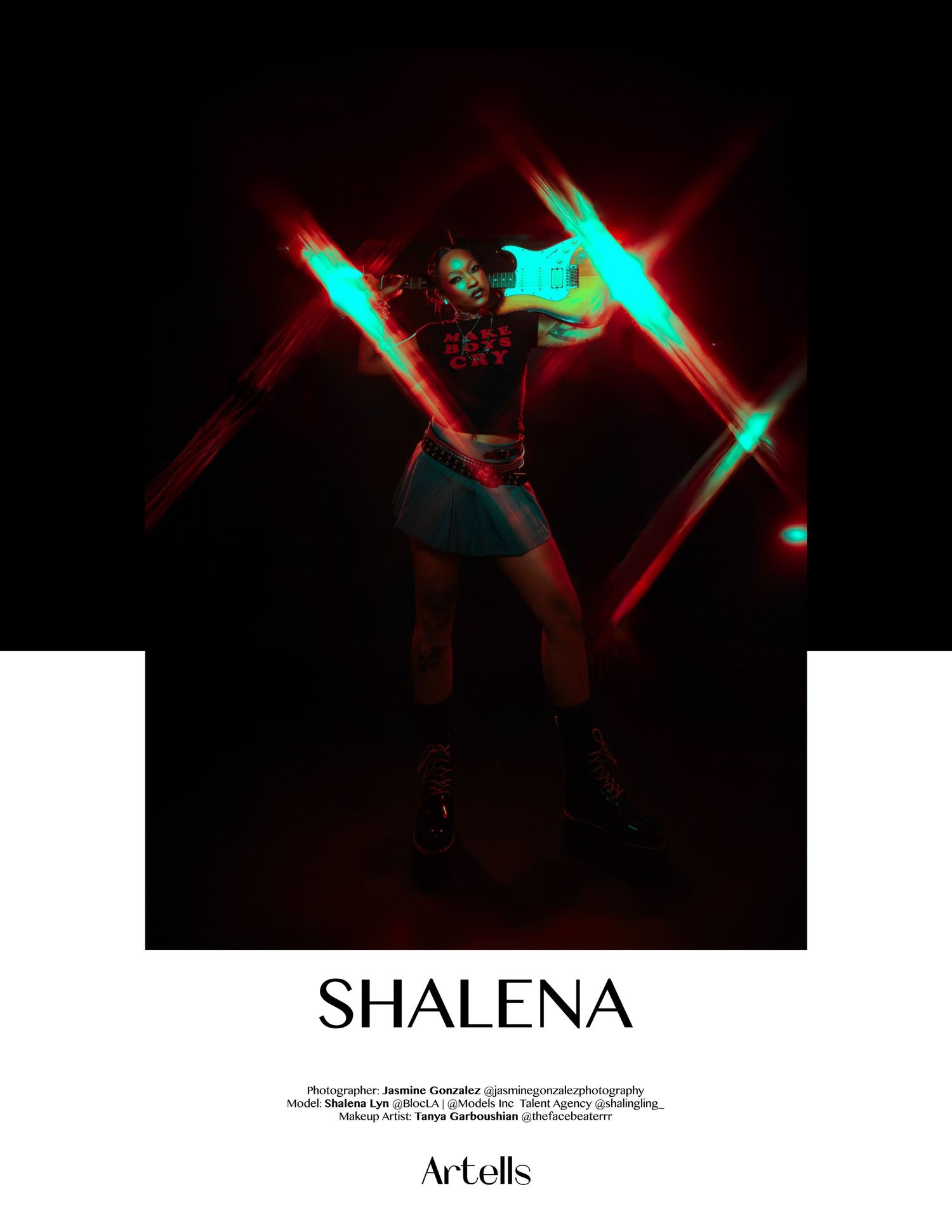 Abstract dance performance with glowing neon light effects against dark background.