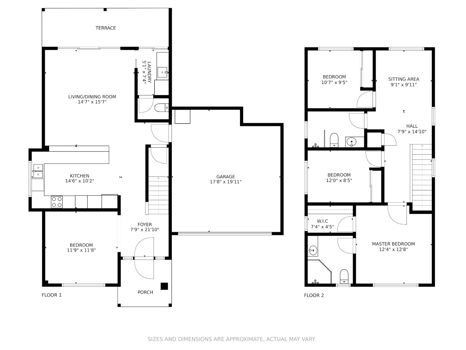 Architectural floor plan drawings showing multiple residential layouts with room dimensions and annotations.
