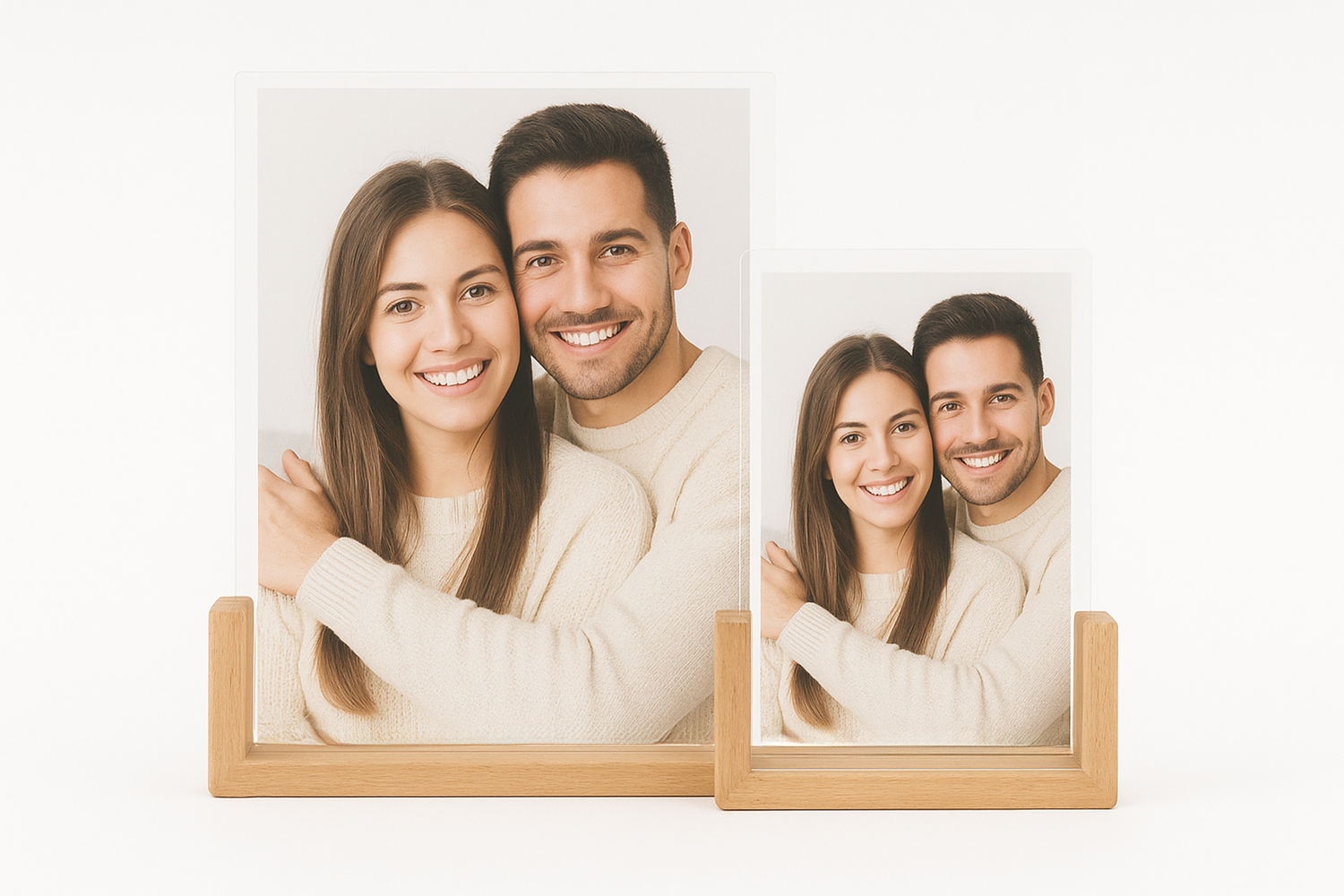 Marco moderno y minimalista en metacrilato, ideal para destacar tus retratos con un acabado limpio y elegante. Perfecto para decorar escrito
