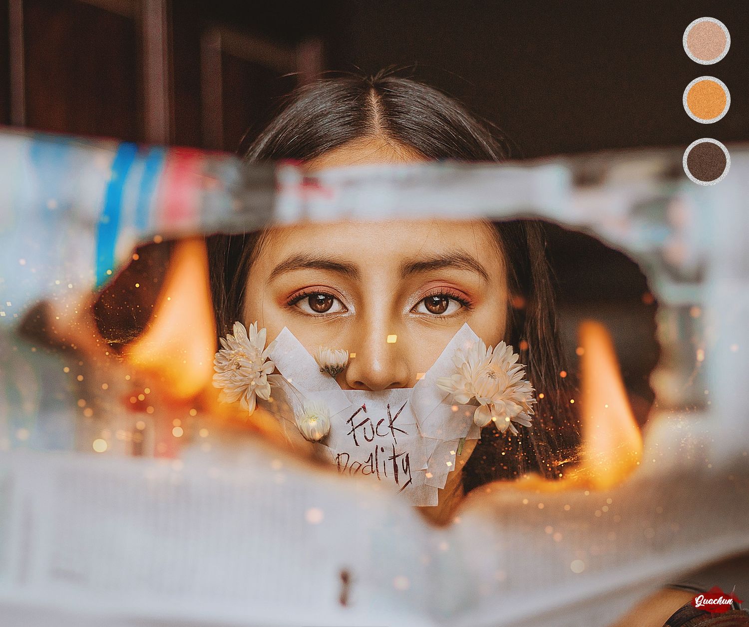Artistic close-up shots with bokeh lights and warm tones creating dreamy atmosphere.