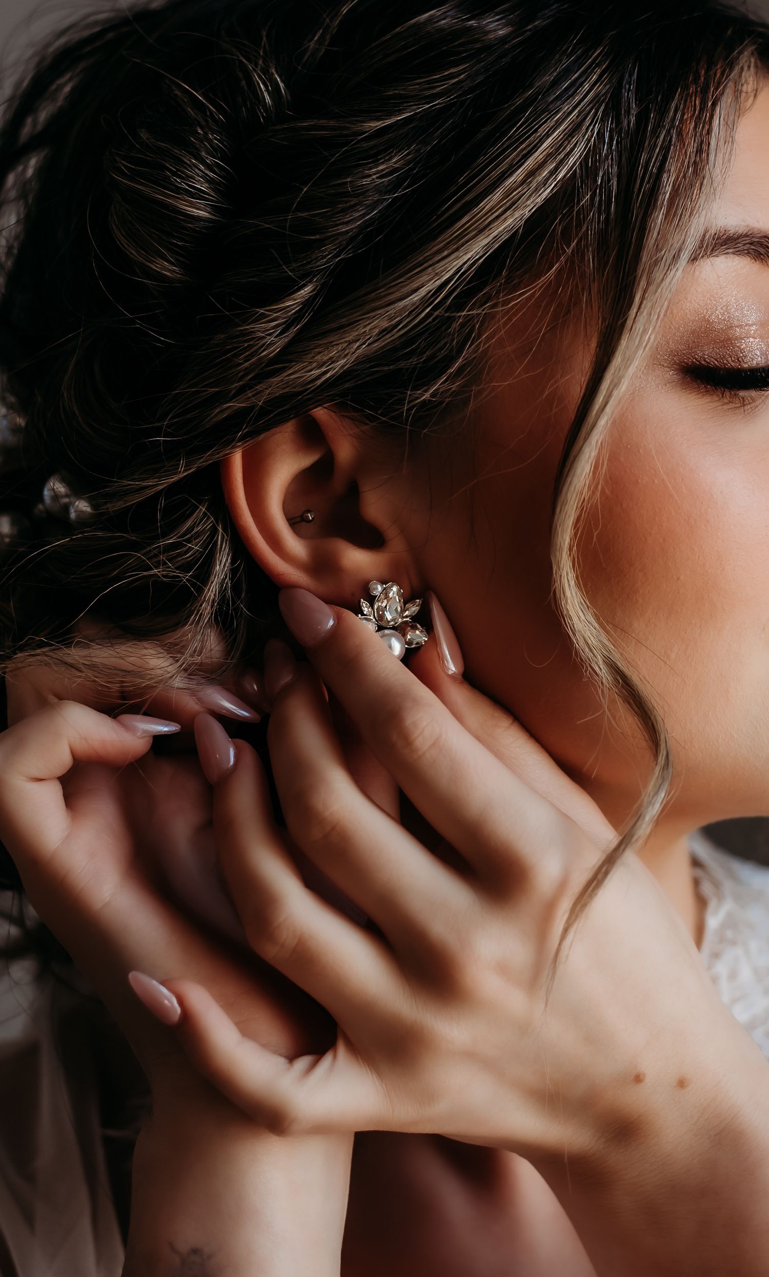 Wedding day earrings