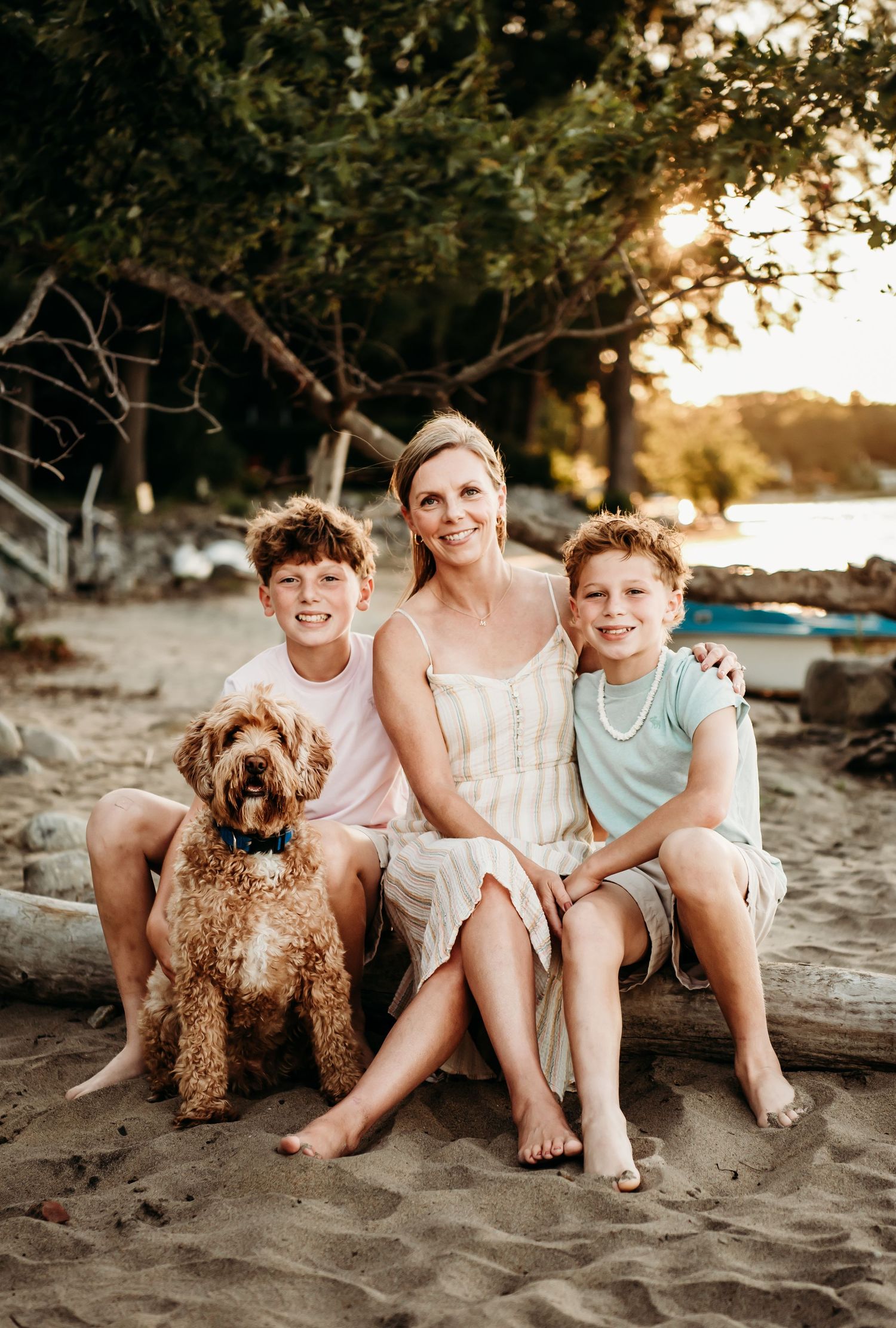 A family session at the beach is the perfect place to relax and enjoy family time together.