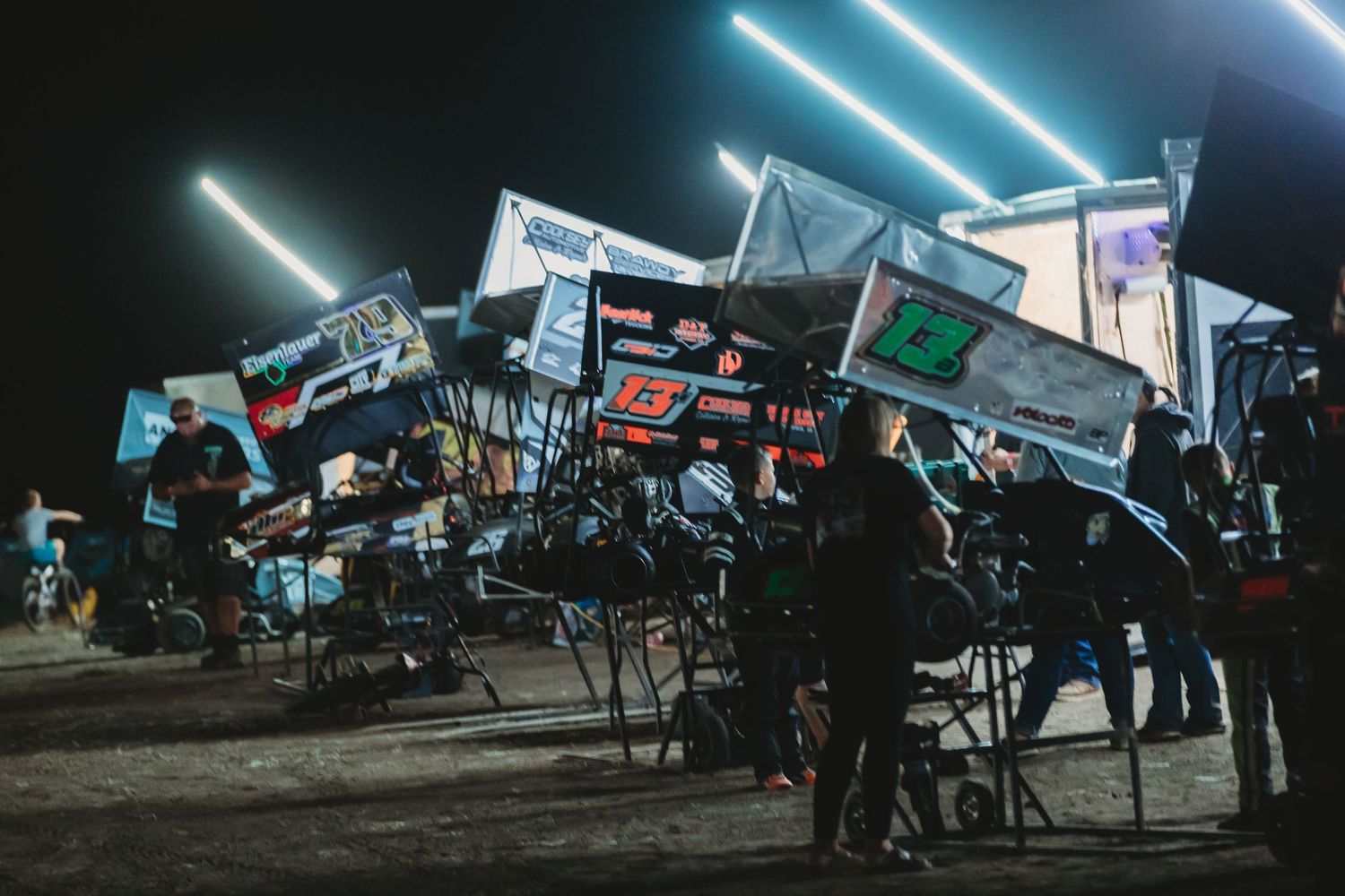 Families and race teams gather at Badger Creek Speedway for a day of dirt karting and community fun