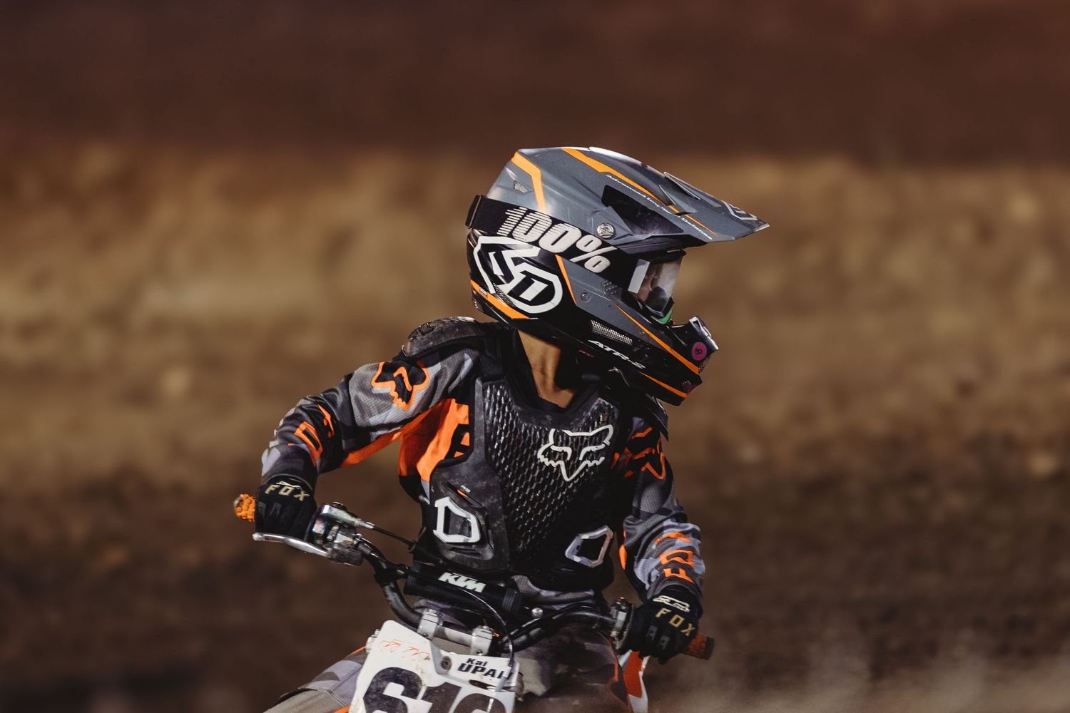 Motocross rider  during a 74 Promotions racing event