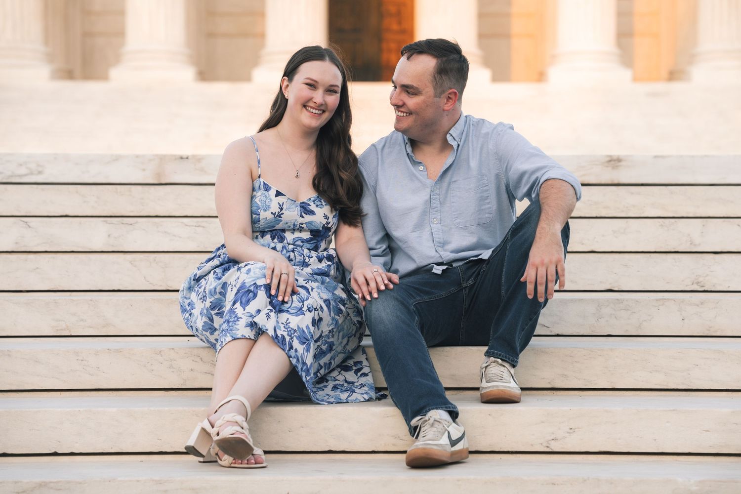 Engagement Session Supreme Court Steps Washington DC