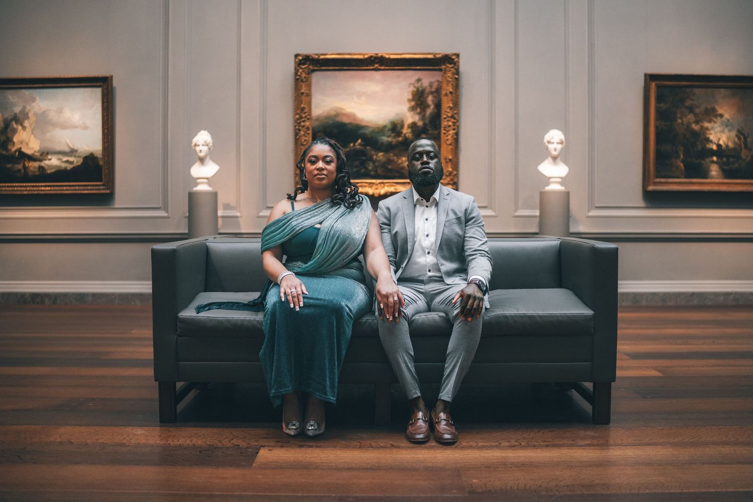 Engagement Photo Shoot National Portrait Gallery Washington DC