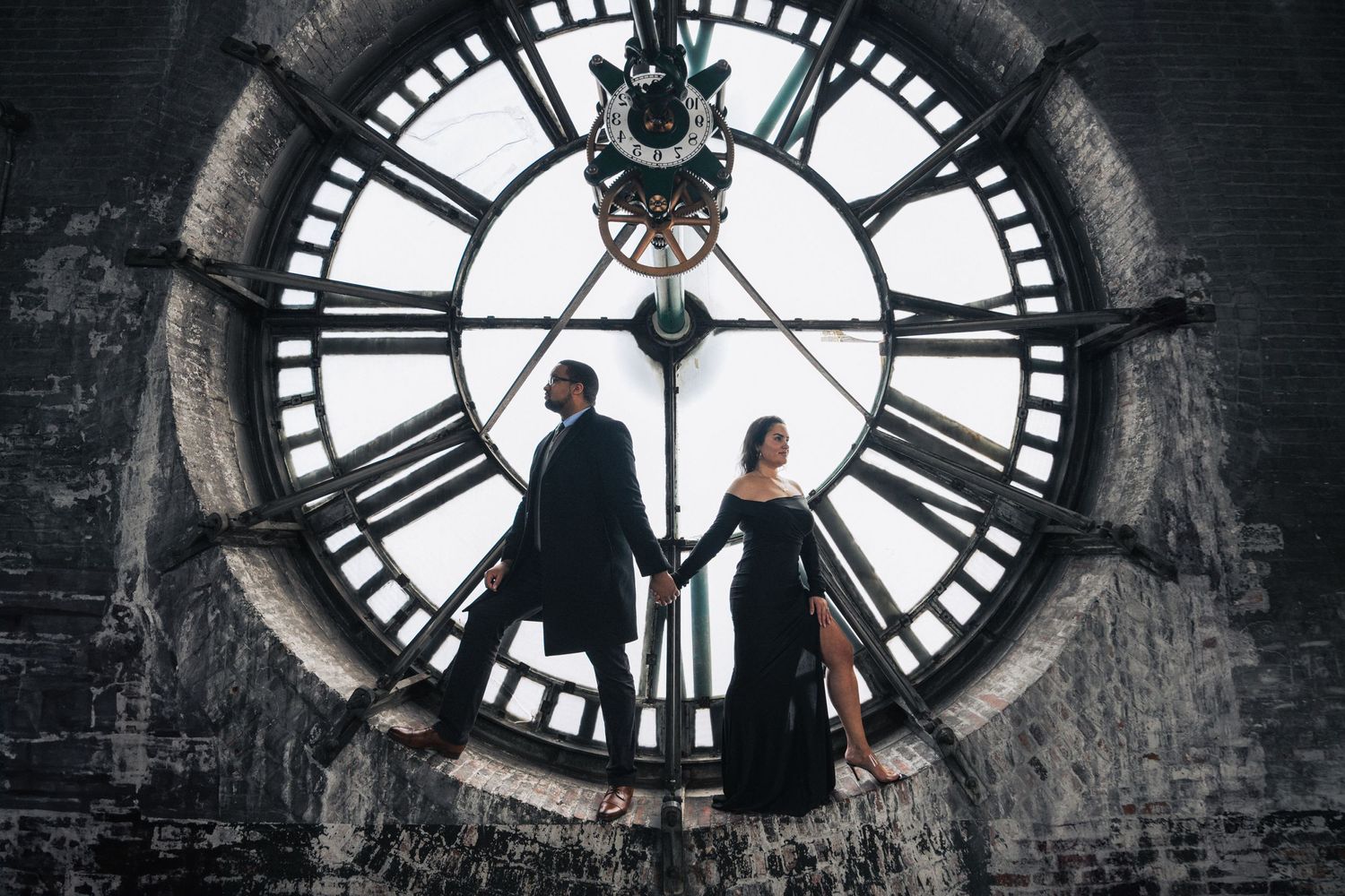 Engagement Session Bromo Seltzer Clock Tower Baltimore