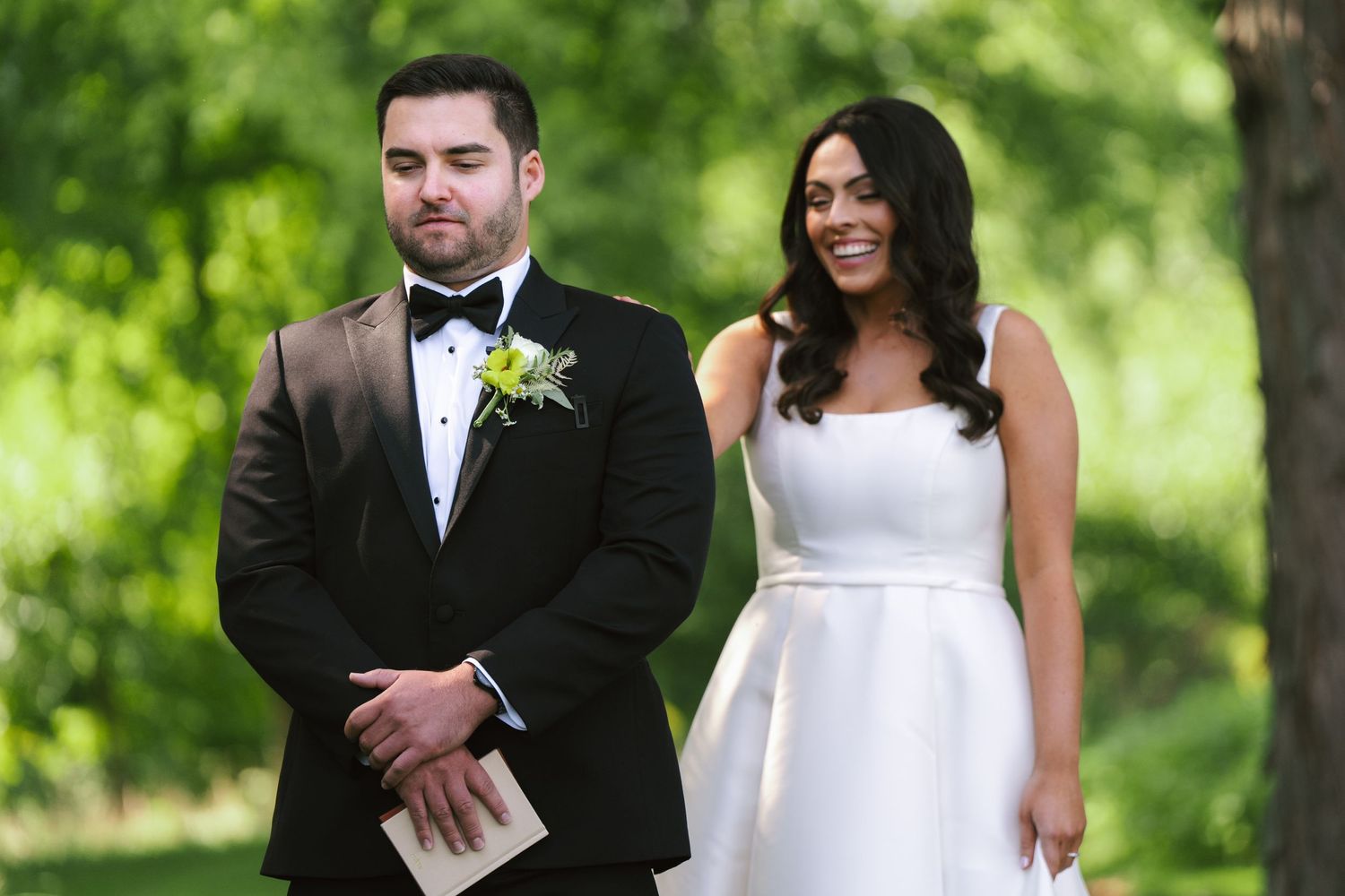 Riverside at the Potomac Wedding Alyssa and TJ First Look