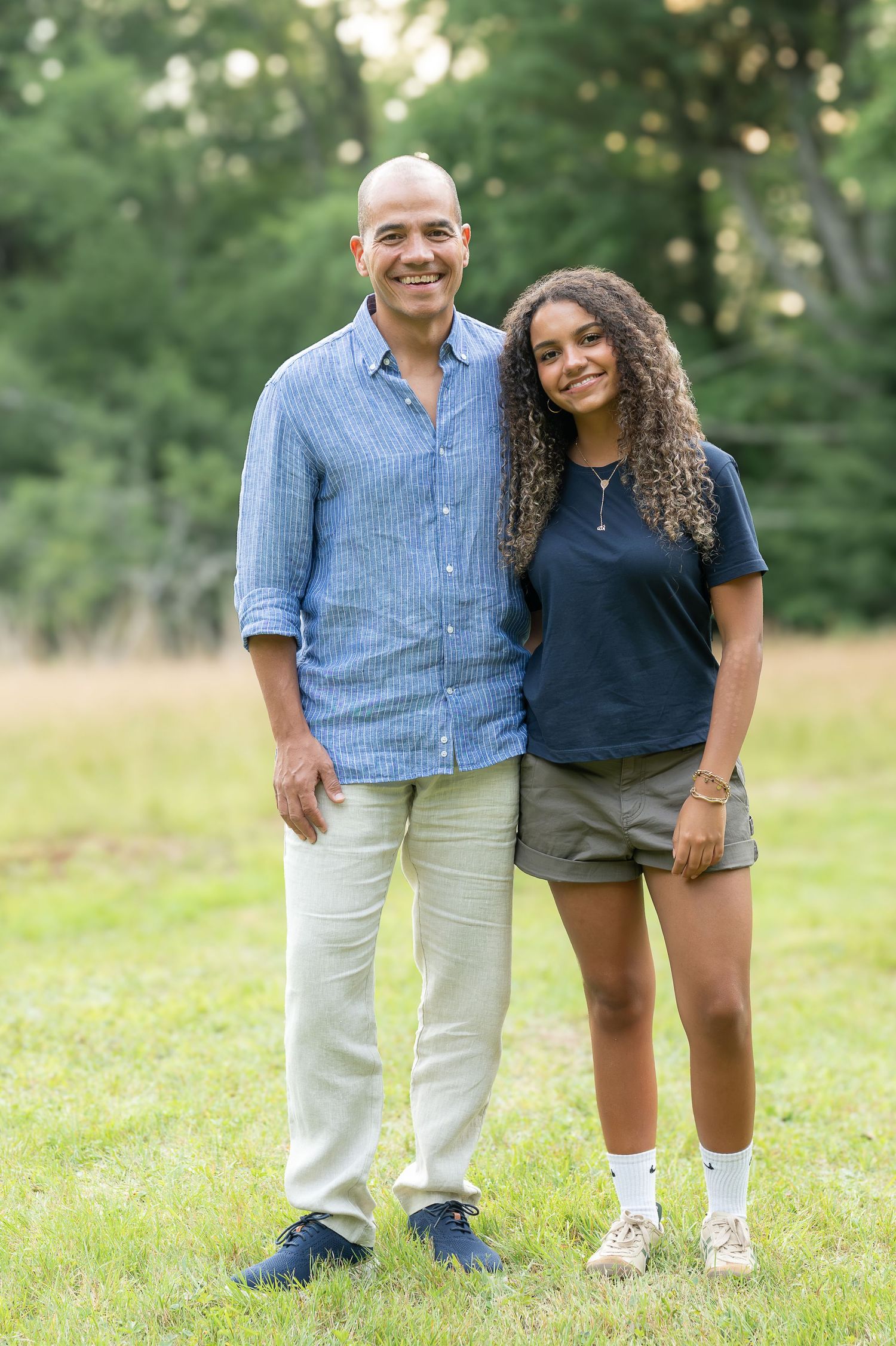 Daughter and father during a family session