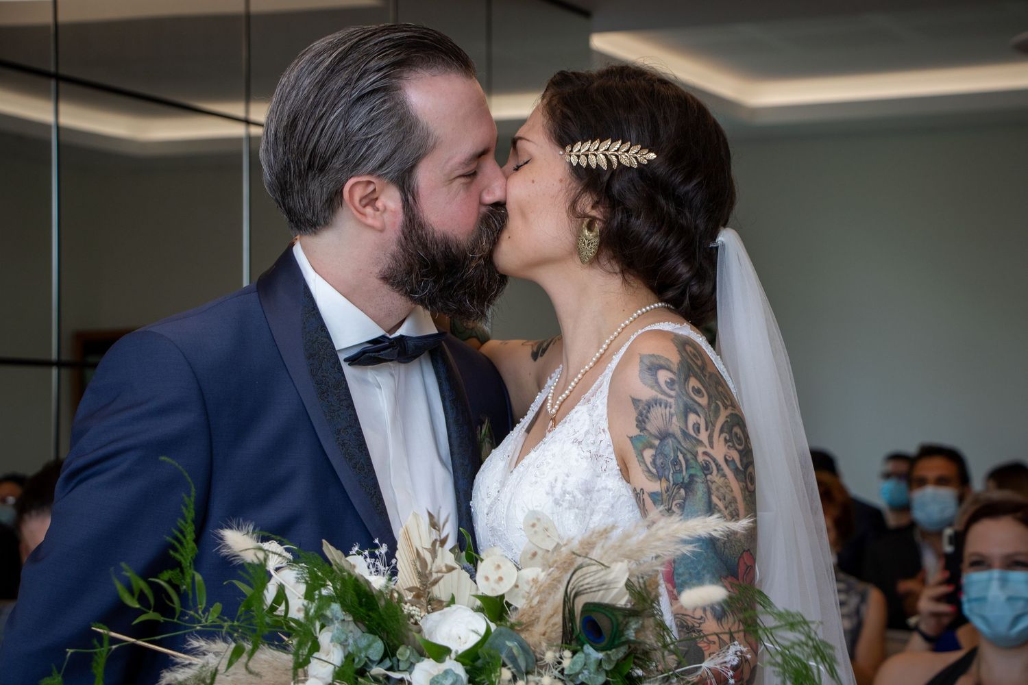 Photo en lumière naturelle d'un couple lors d'un mariage sur Nancy et ses alentours